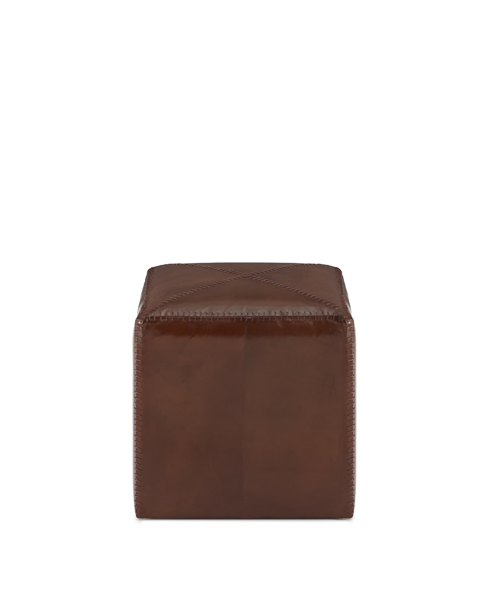 Jamie young boland small leather ottoman neiman marcus