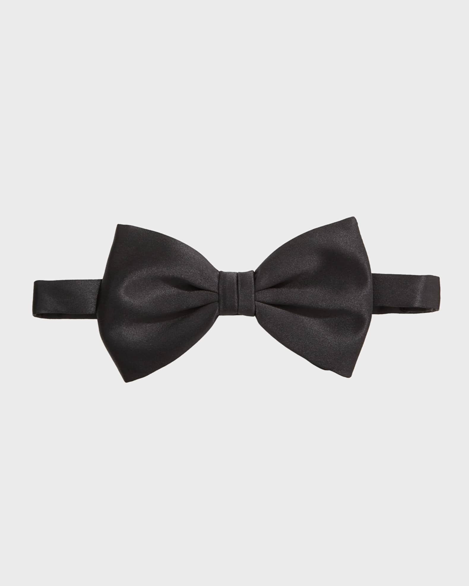 8cm Satin Pre-Tied Bow Tie 0