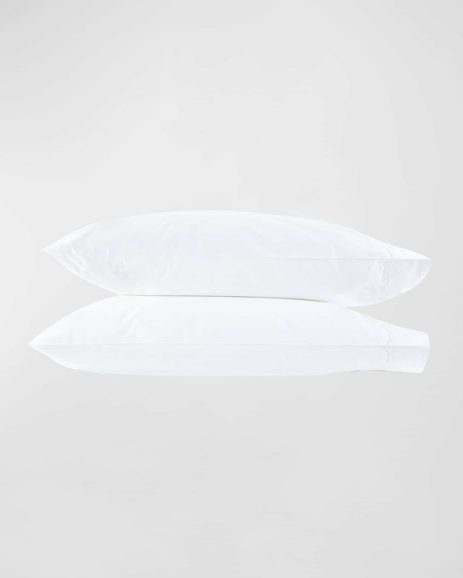 Two Scallops Embroidered 350 Thread Count Pillowcases 0