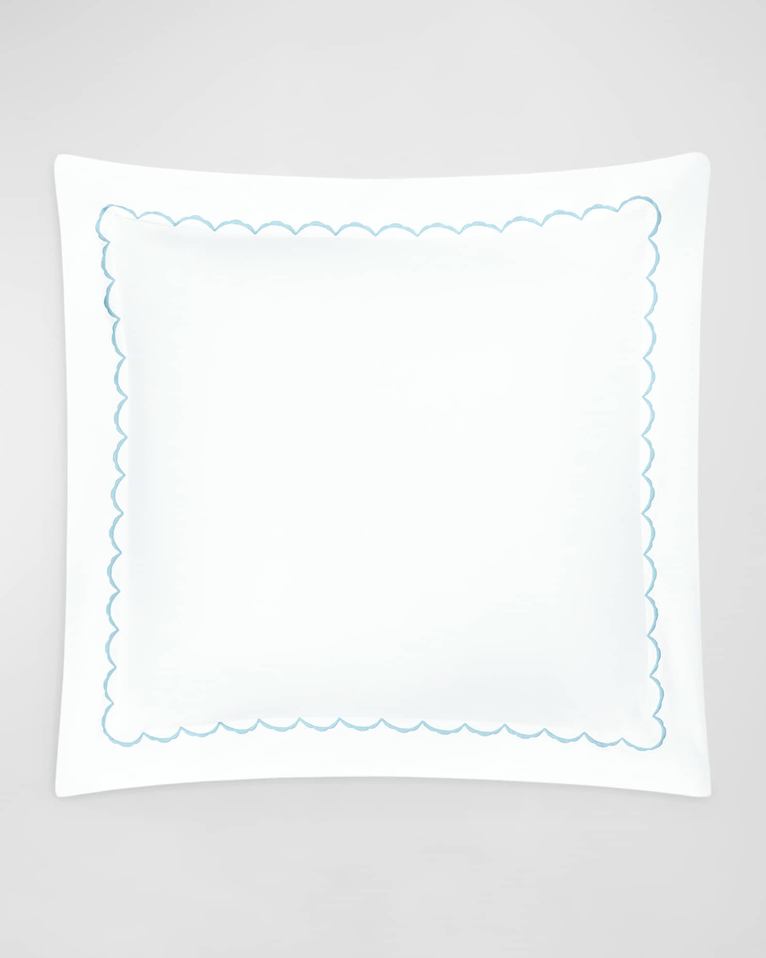 European Scallops Embroidered Sham 0