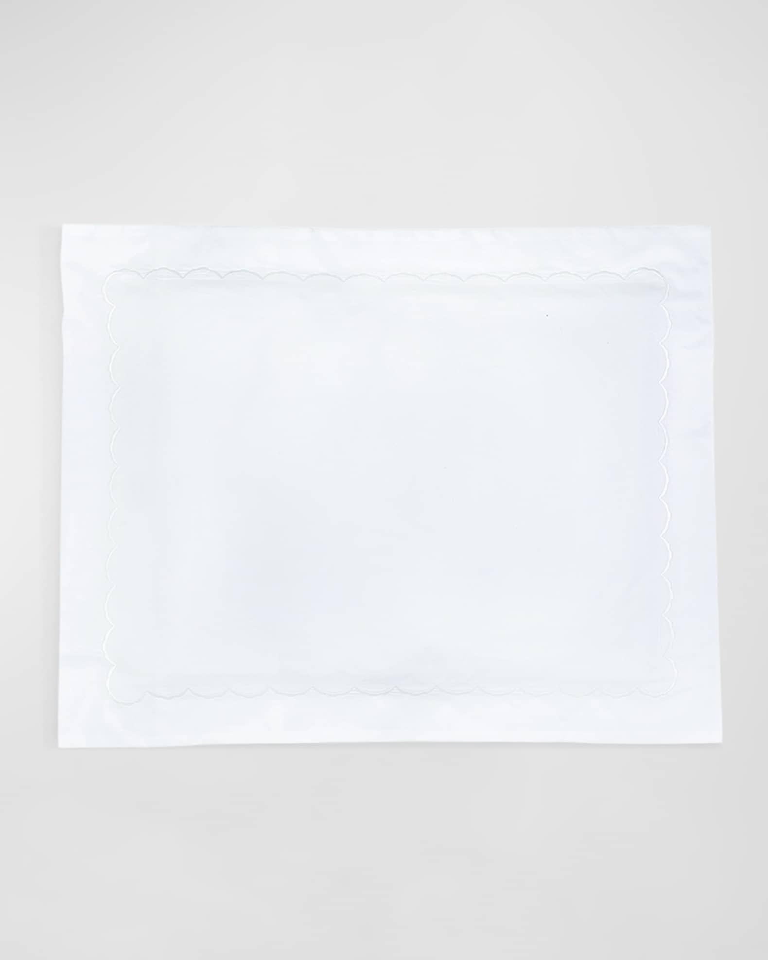 King Scallops Embroidered Sham 0