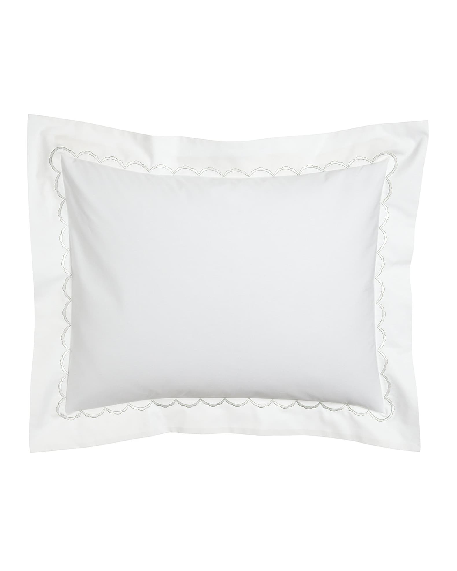 Standard Scallops Embroidered Sham 1