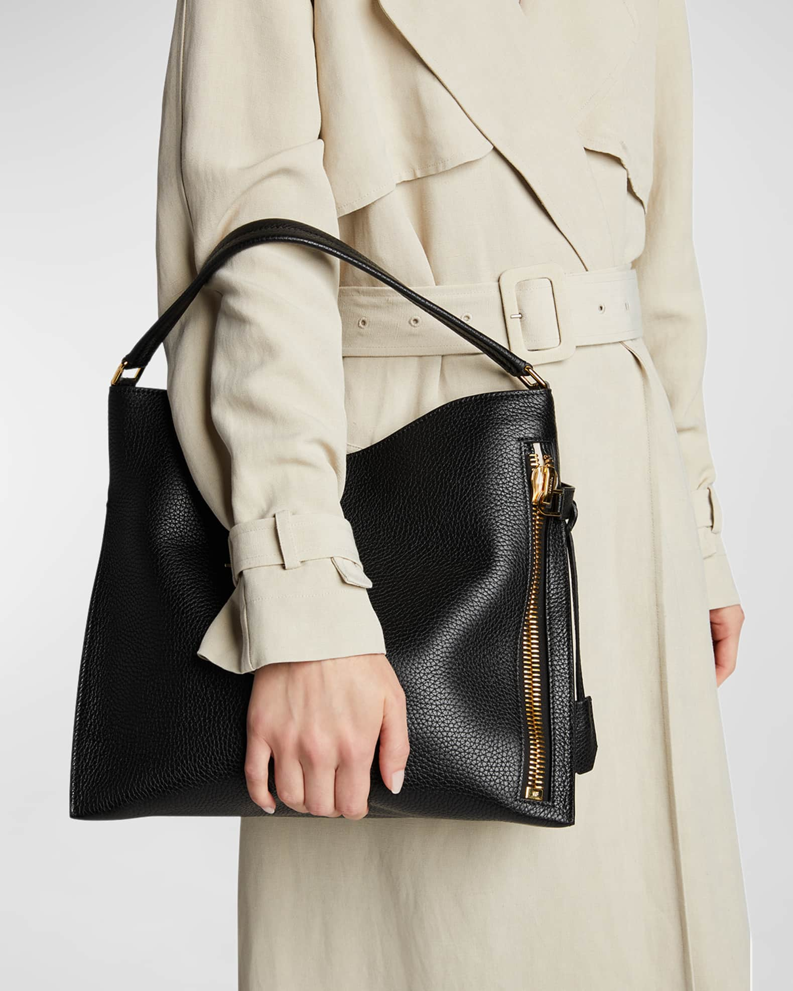 TOM FORD Alix Small Calfskin Hobo Bag | Neiman Marcus