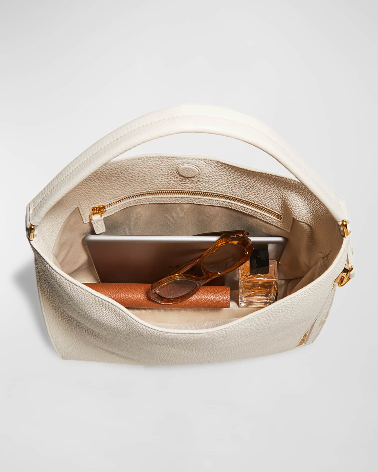 TOM FORD Alix Hobo Small in Grained Leather Neiman Marcus