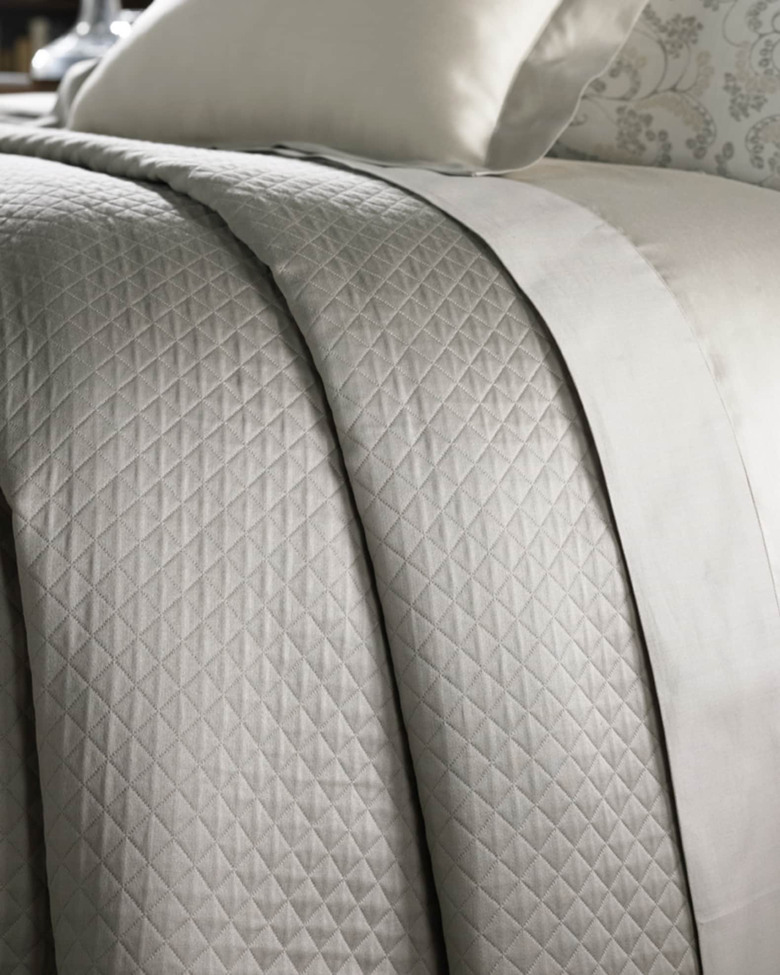 Sferra King Diamond Pique Coverlet Neiman Marcus