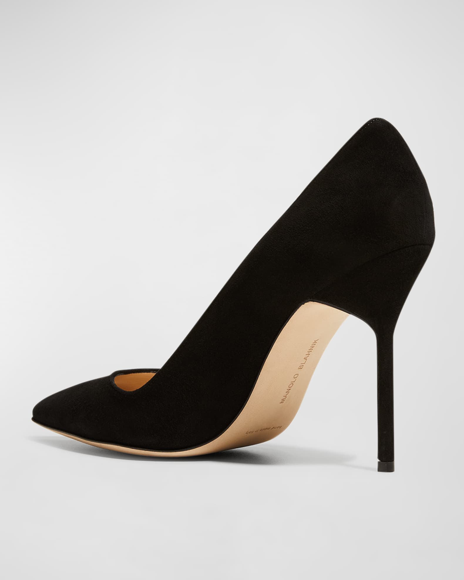 Manolo Blahnik BB 105mm Suede Pumps | Neiman Marcus