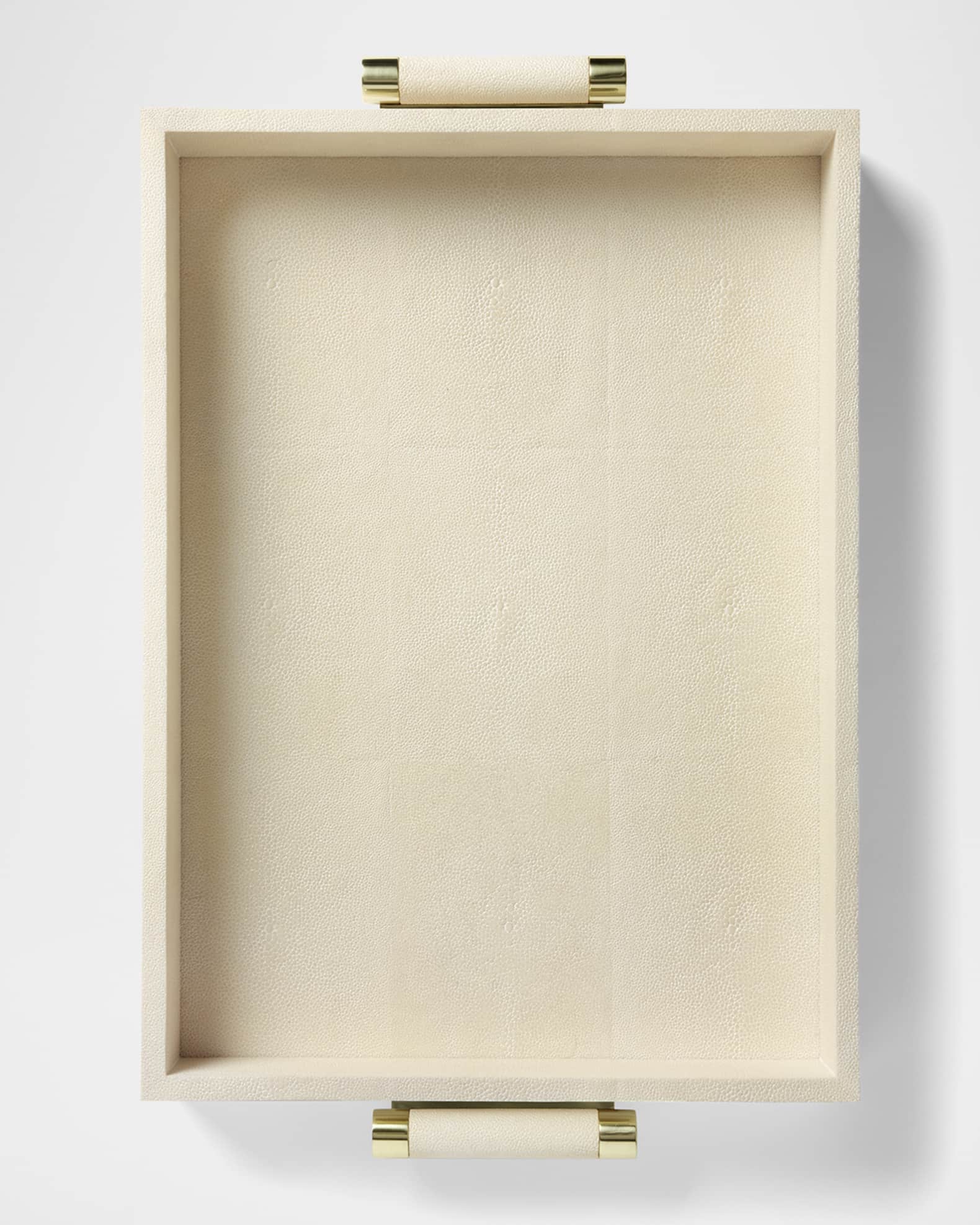Faux Shagreen Rectangular Tray 1