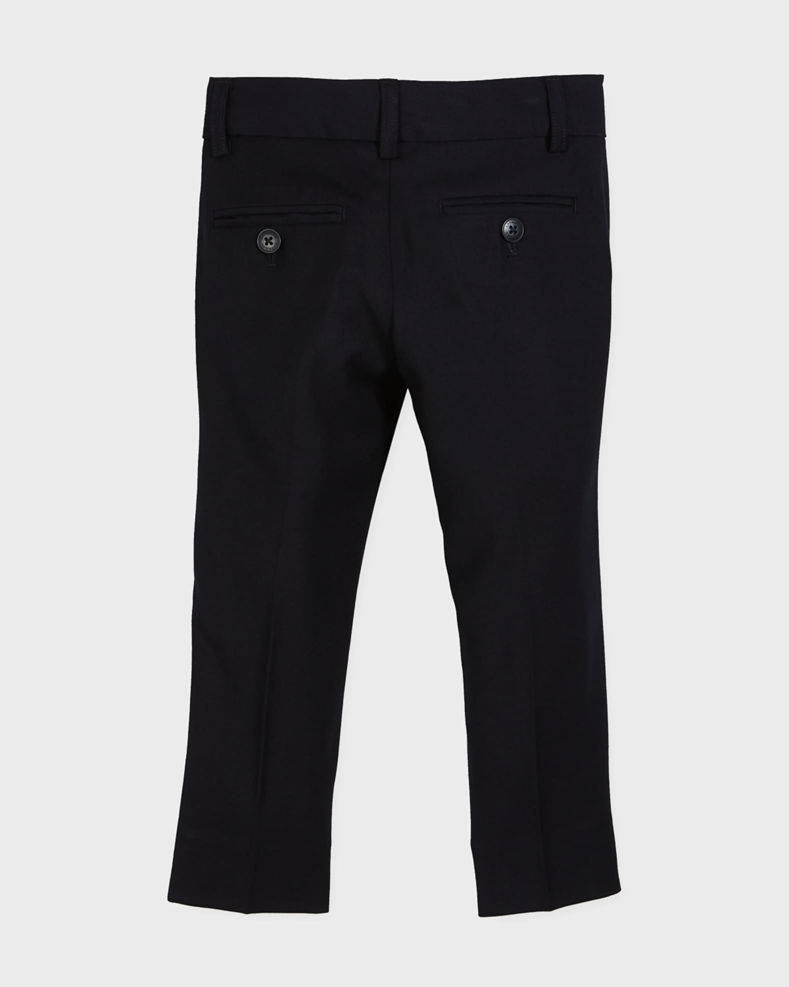 Straight-Leg Suit Pants, Navy, Size 2-14 1