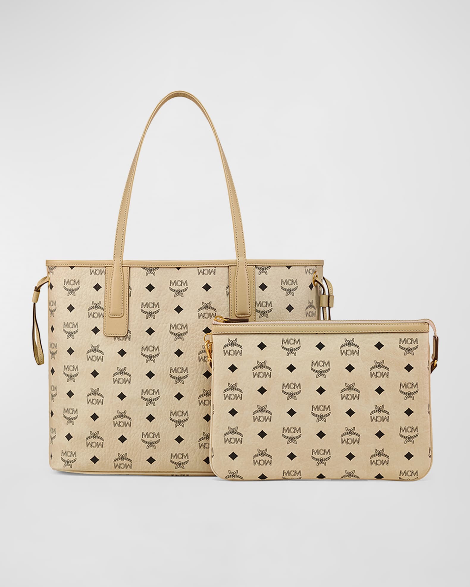 MCM Liz Reversible Medium Visetos Tote Bag Neiman Marcus