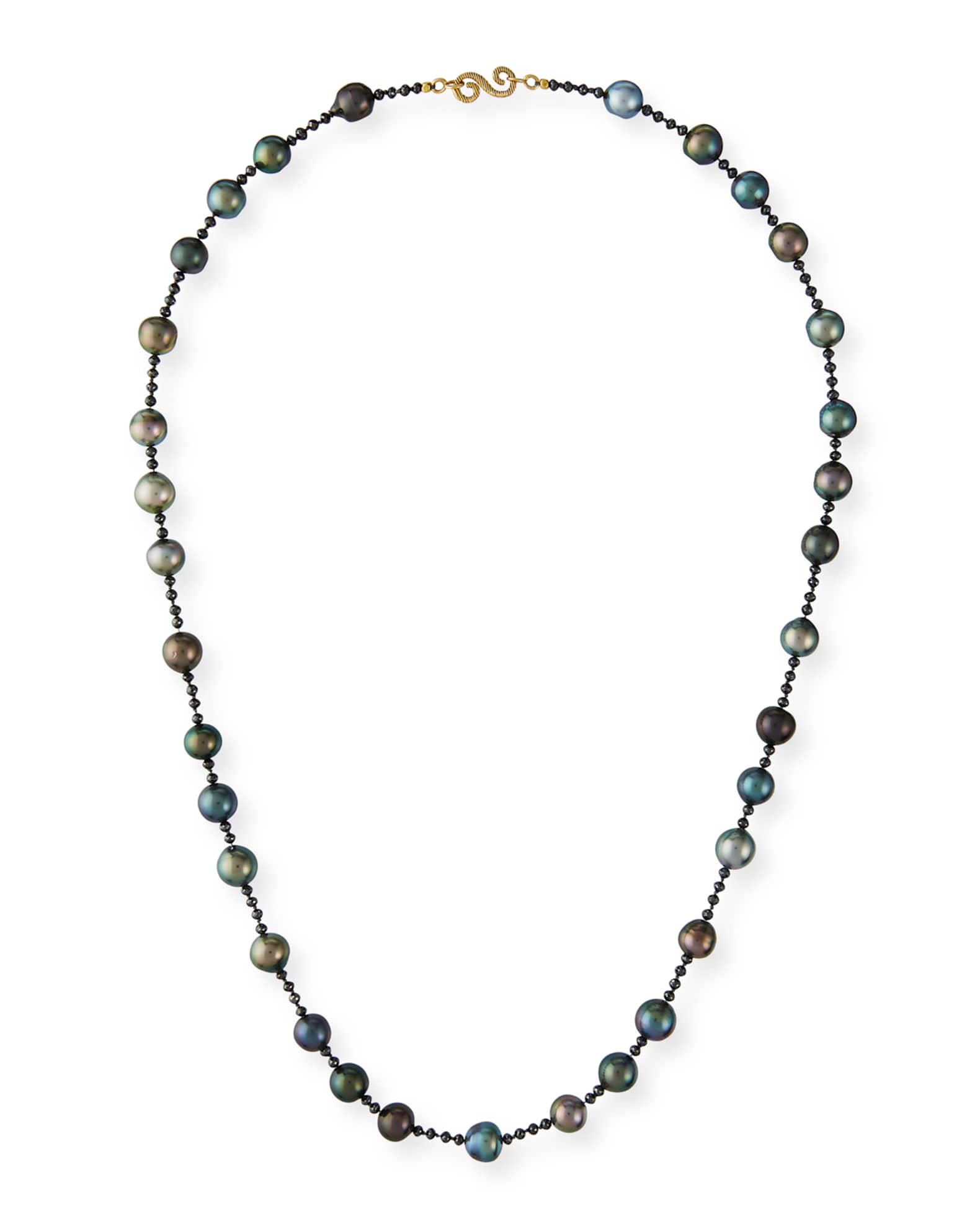 Splendid Company Tahitian Pearl Black Diamond Necklace | Neiman Marcus
