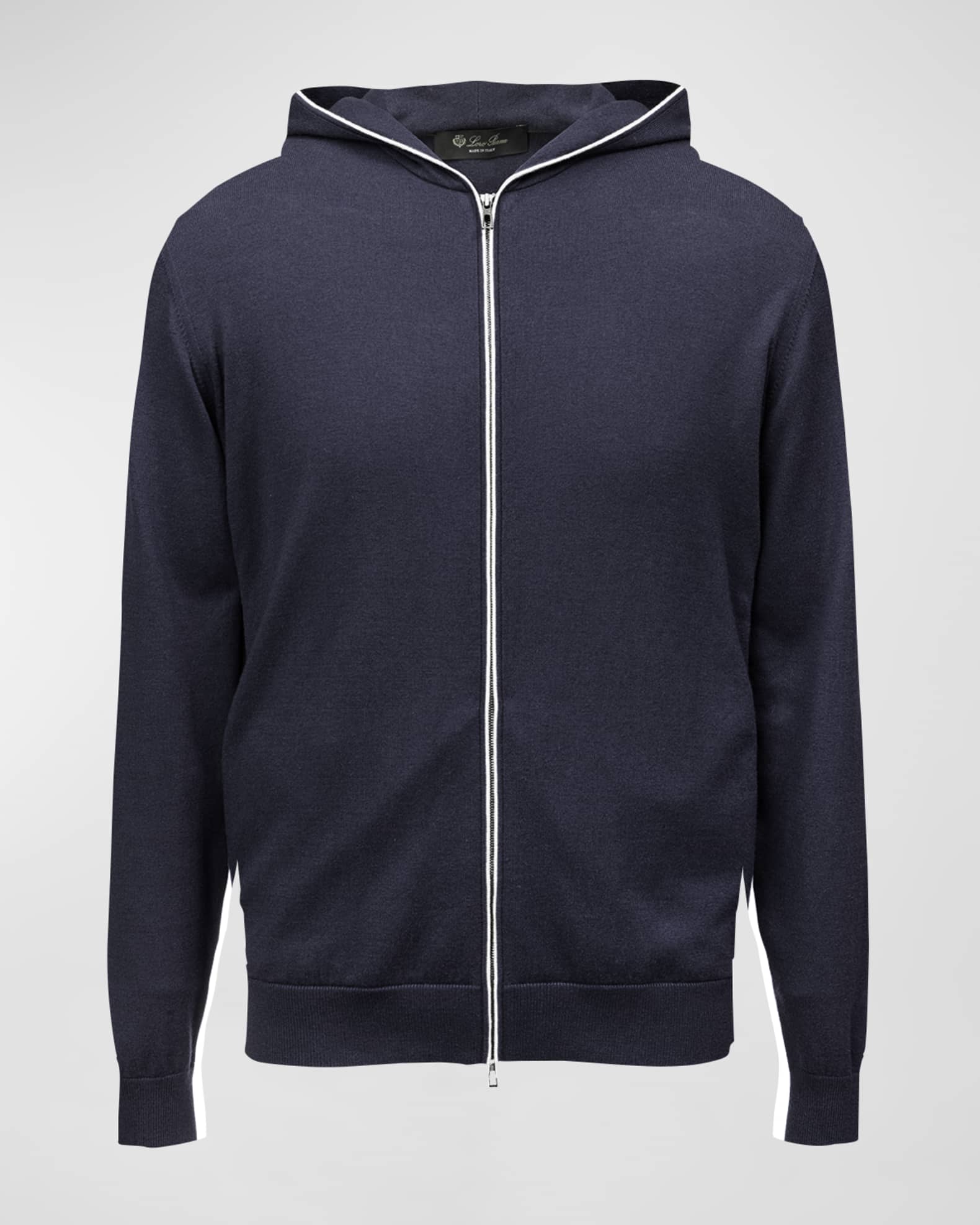 Loro Piana☆ジップパーカー☆ Loro Piana Cashmere-Cotton Zip-Front Hoodie | Neiman Marcus
