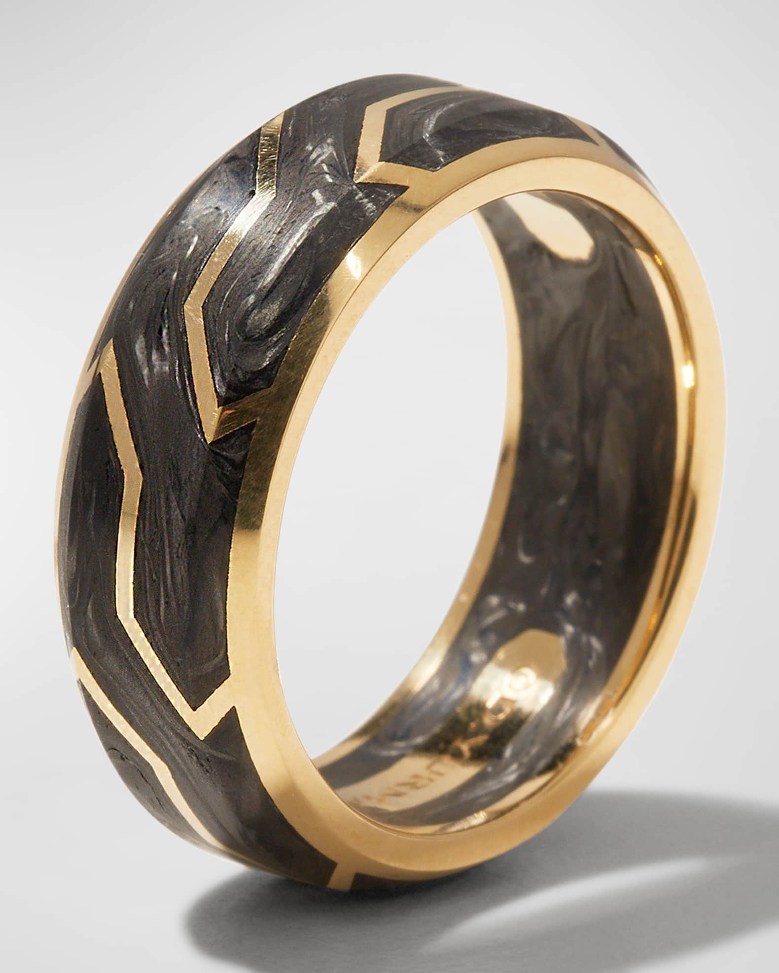 David Yurman Men's Forged Carbon Ring, 8.5mm | Neiman Marcus
