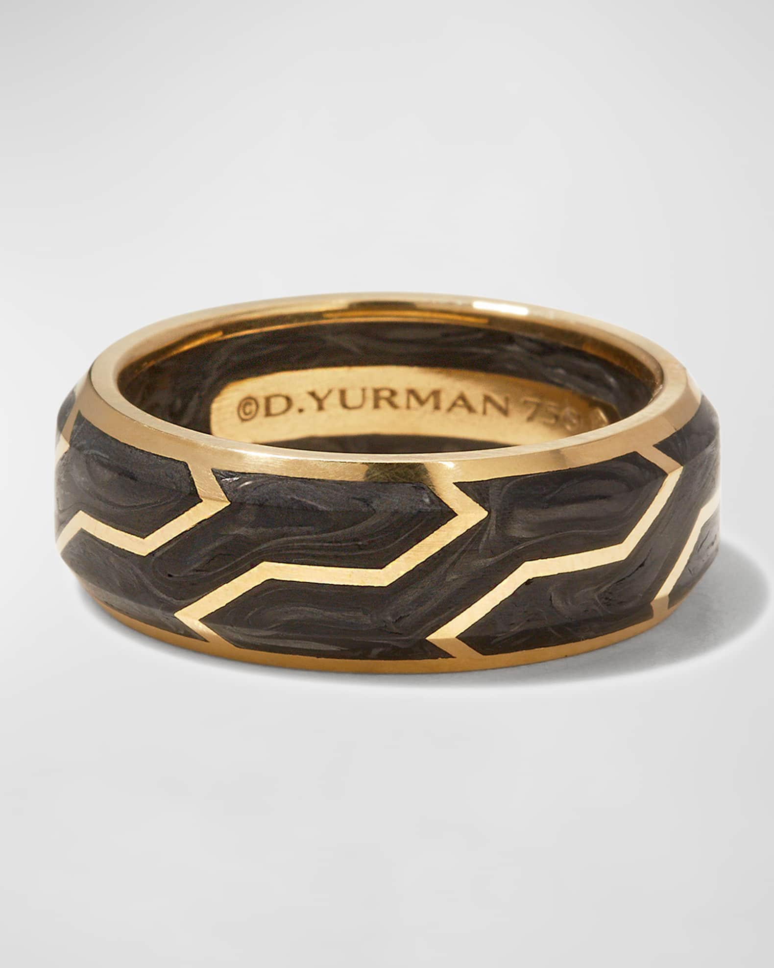 Louis Vuitton Snowflake Collection Silver and Obsidian Men's Ring