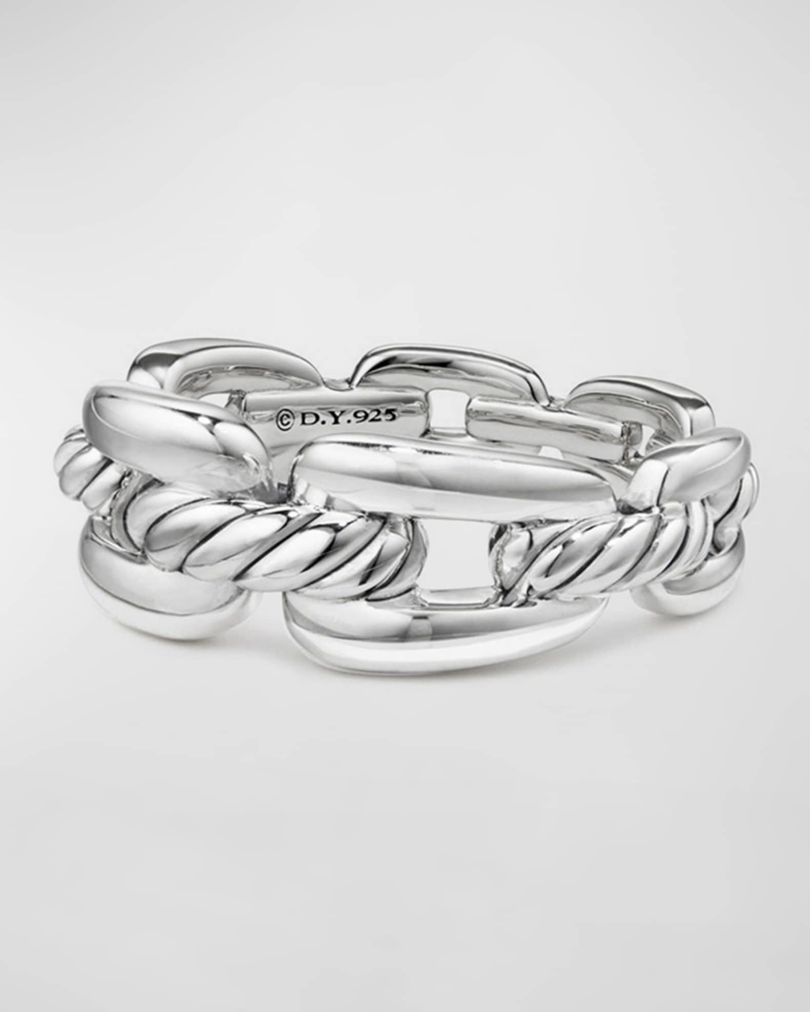 David Yurman Wellesley Sterling Silver Chain Link Ring | Neiman Marcus