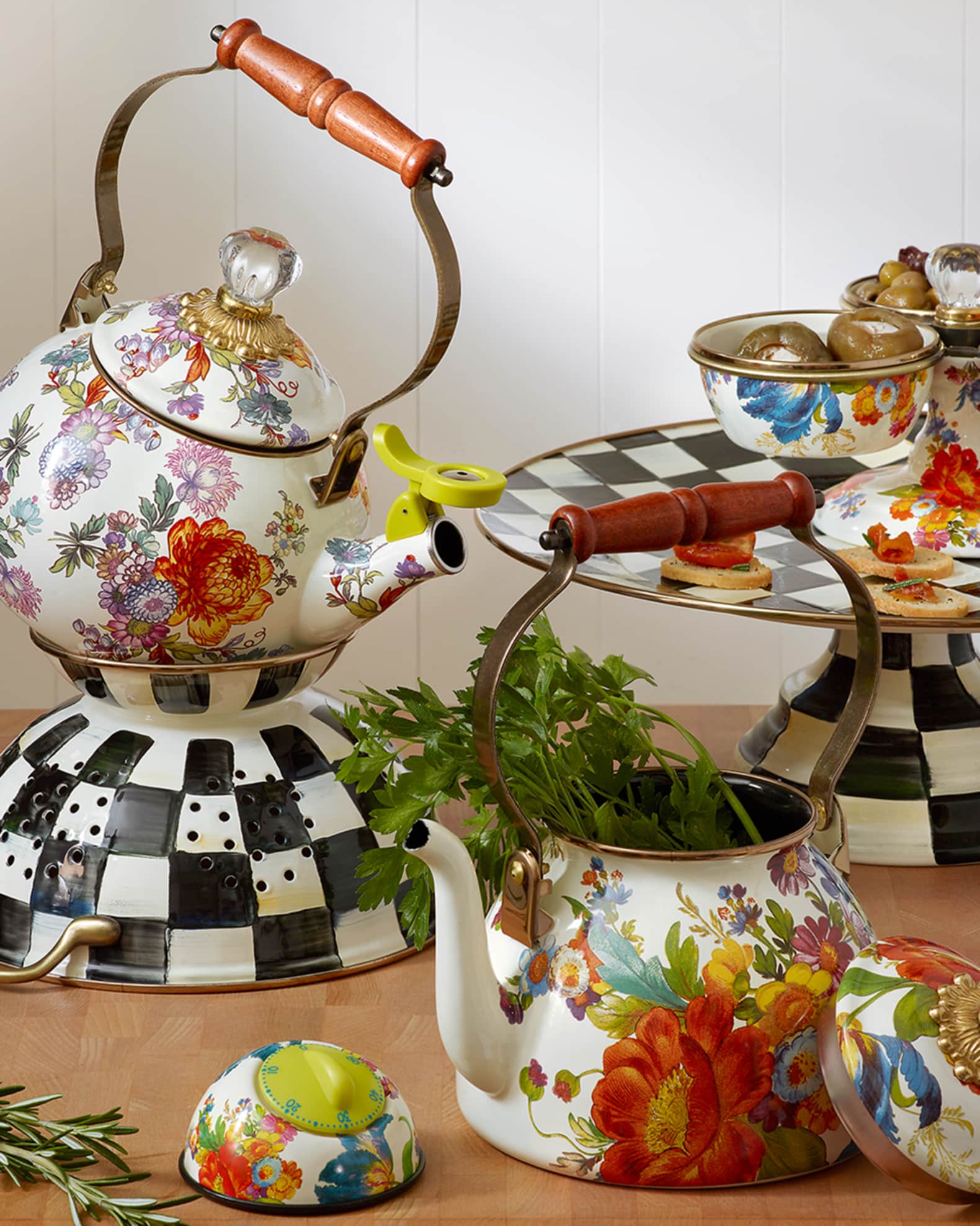 Flower Market Whistling Tea Kettle 1