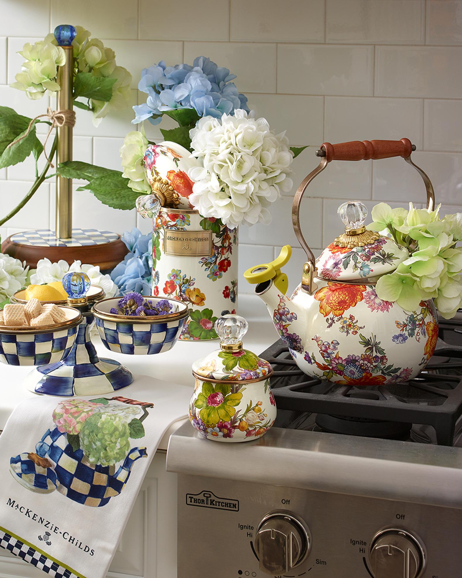 MacKenzie-Childs Flower Market Whistling Tea Kettle | Neiman Marcus