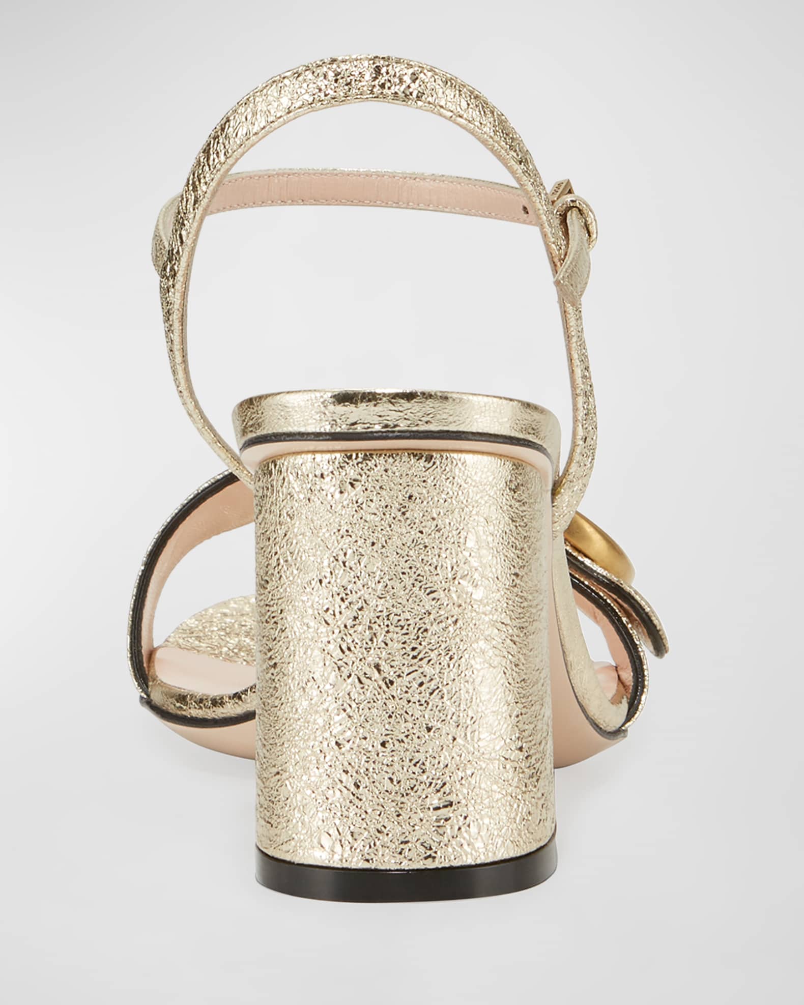Marmont Metallic High Heel Sandals