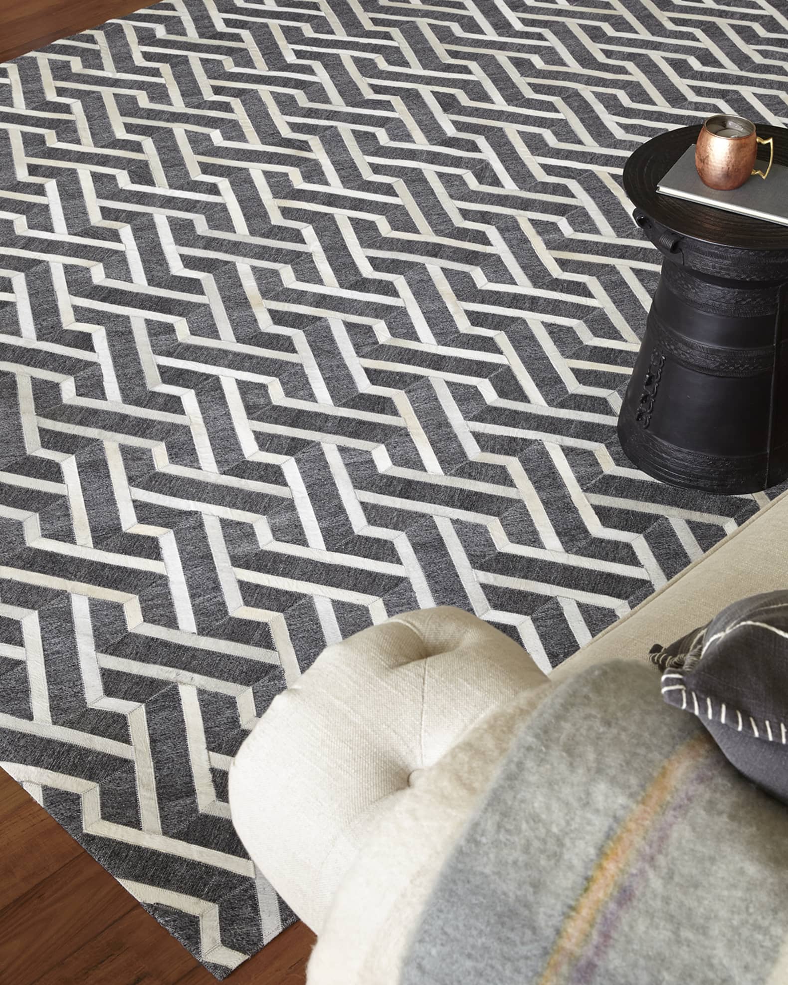 Exquisite Rugs Portia Hairhide Rug, 10" x 14" Neiman Marcus