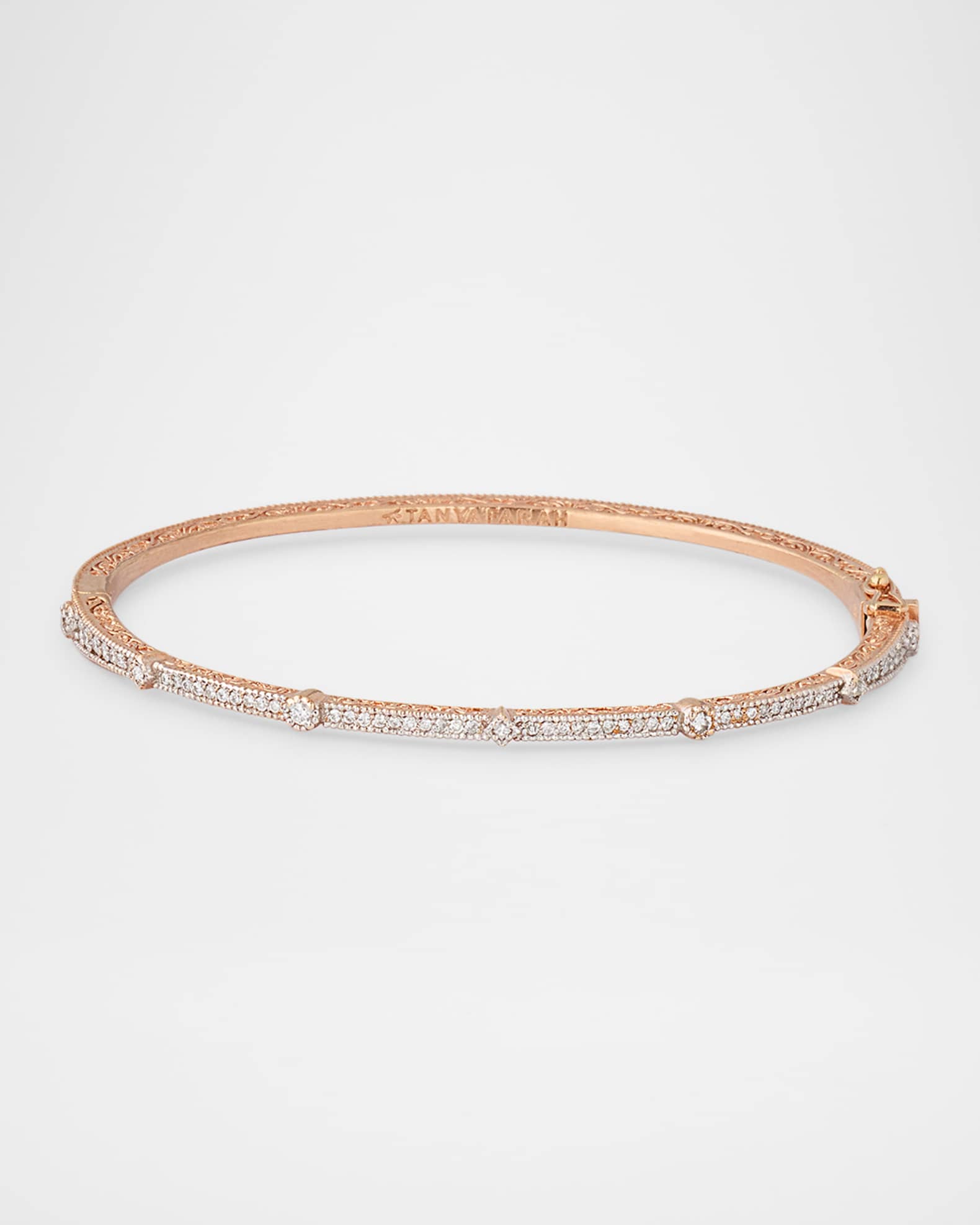 18k Yellow Gold Pave Circle Square Station B 0