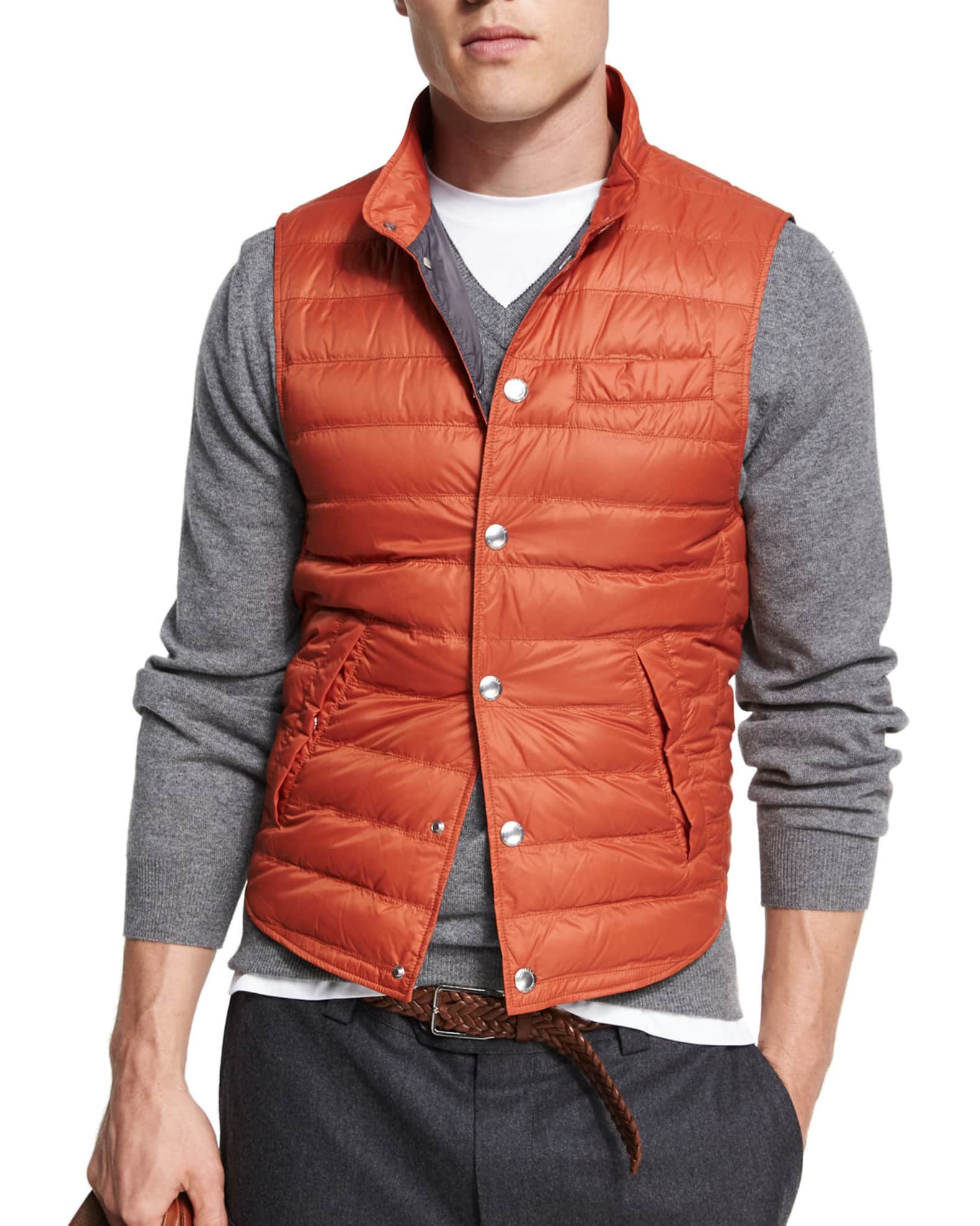 Quilted Nylon Snap Vest 0