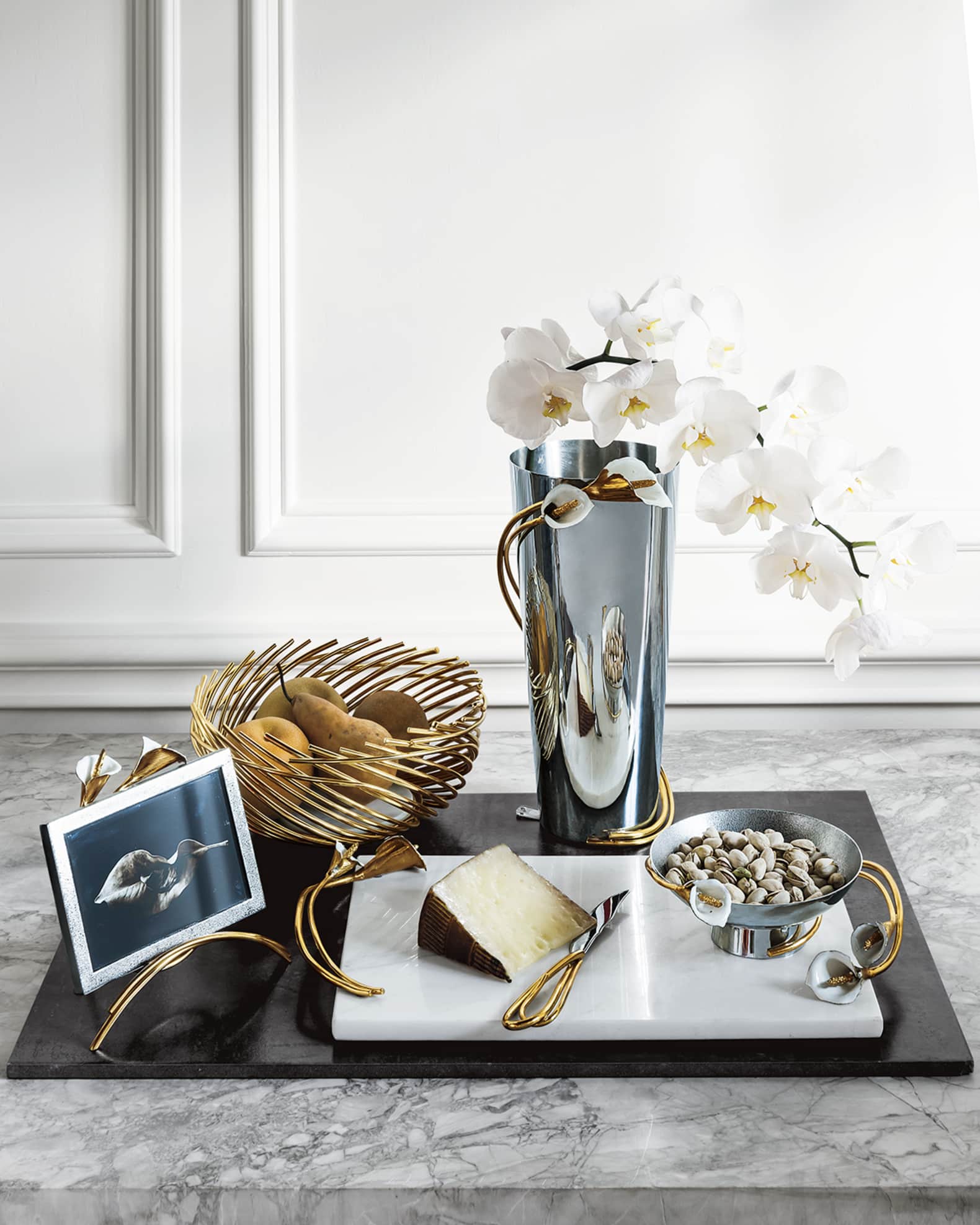 Calla Lily Cheese Board with Knife 1