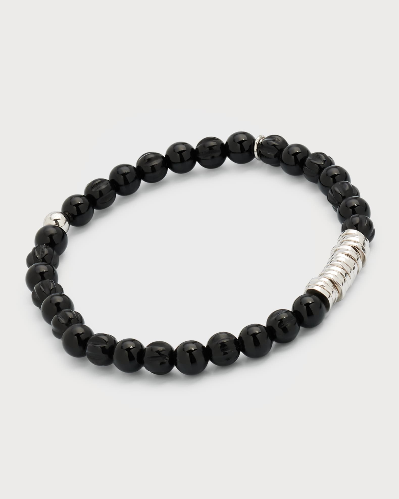 Tateossian Men's Onyx Beaded Bracelet | Neiman Marcus