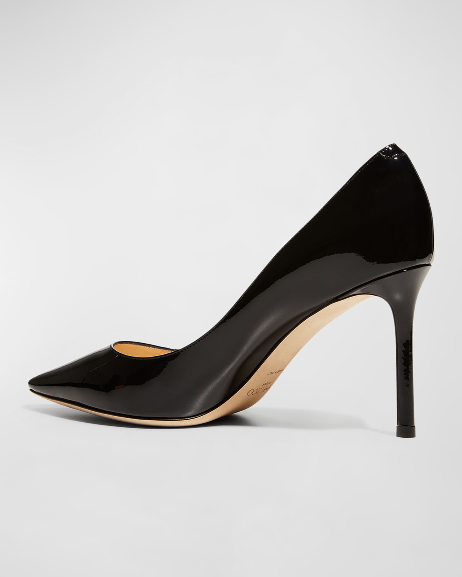 Jimmy Choo Romy Patent Pointed-Toe 85mm Pumps | Neiman Marcus
