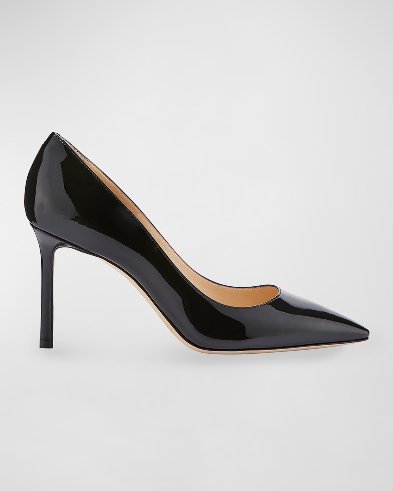 Jimmy Choo Romy Patent Pointed-Toe 85mm Pumps | Neiman Marcus