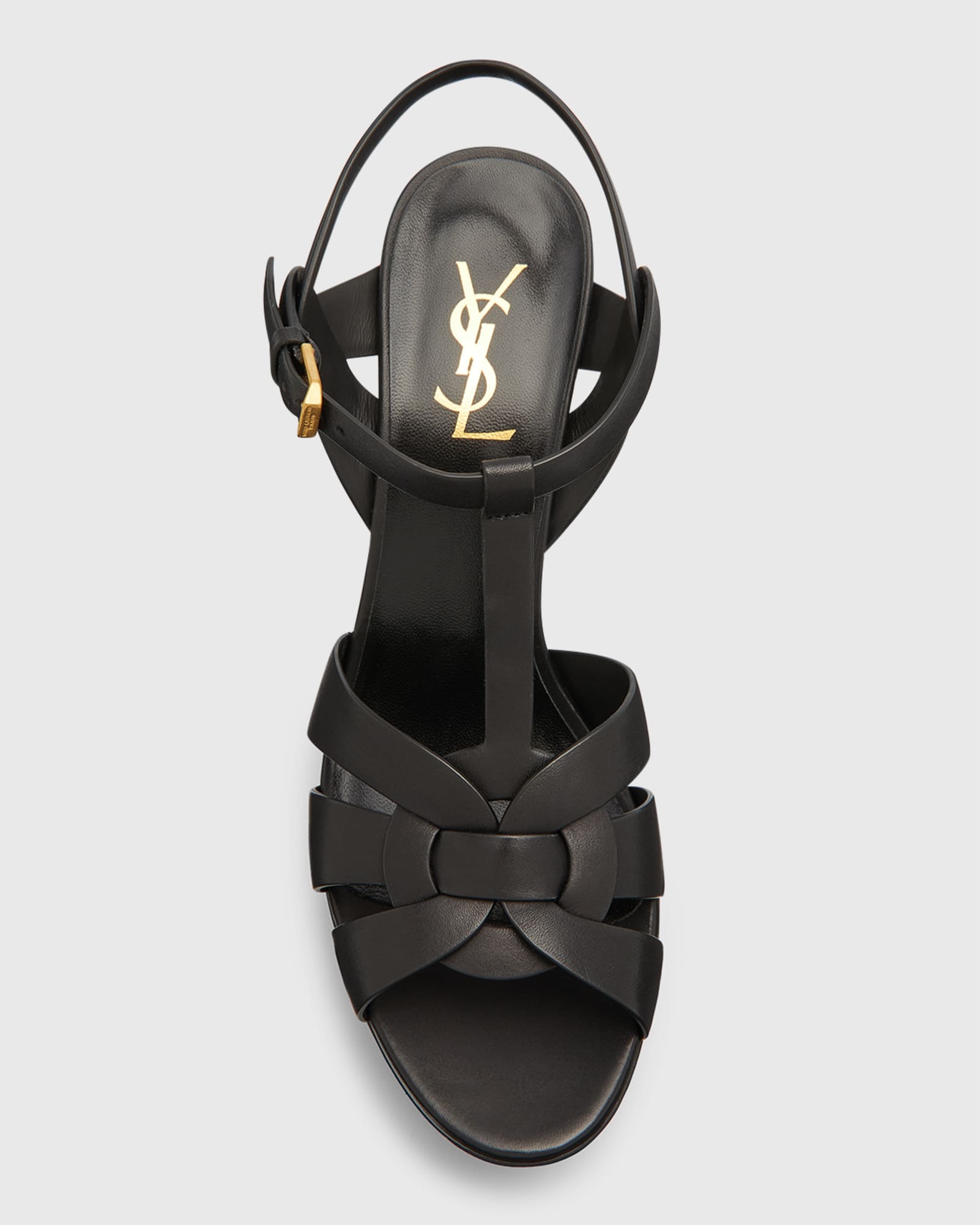 Saint Laurent Tribute Patent Sandals, 4