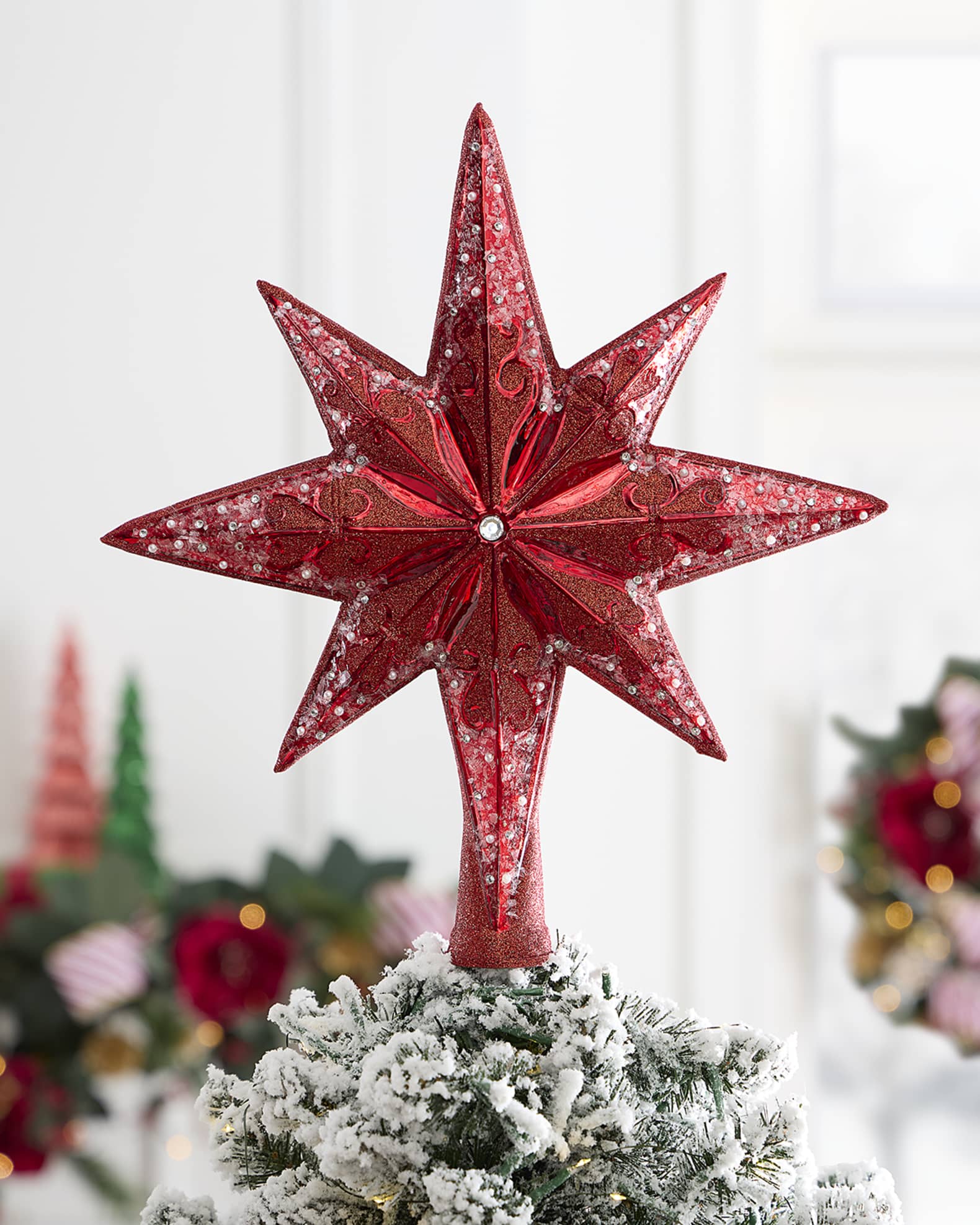 Christopher Radko Ruby Stellar Christmas Tree Topper Neiman Marcus