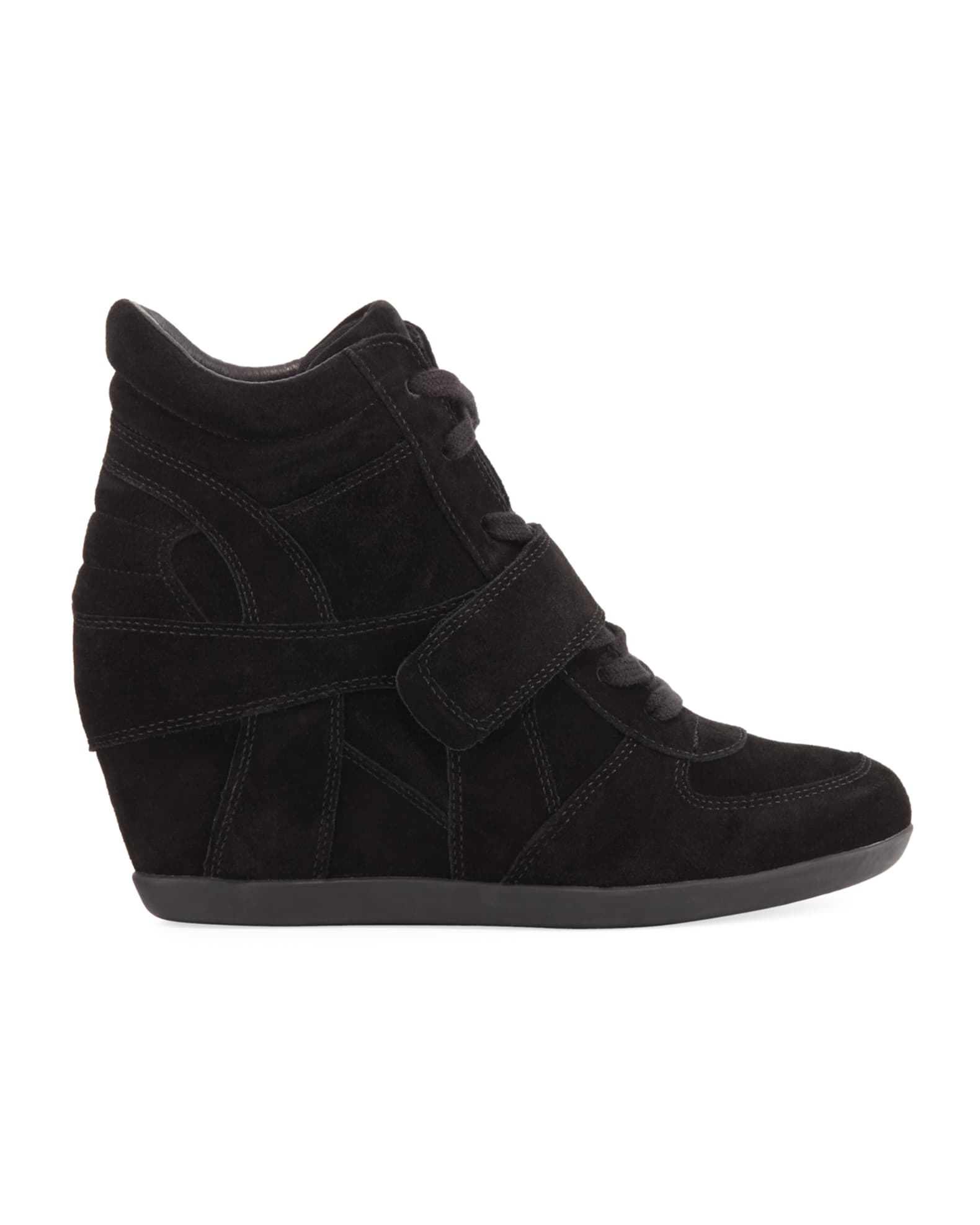Ash Bowie Lace-Up Suede Sneaker Booties | Neiman Marcus