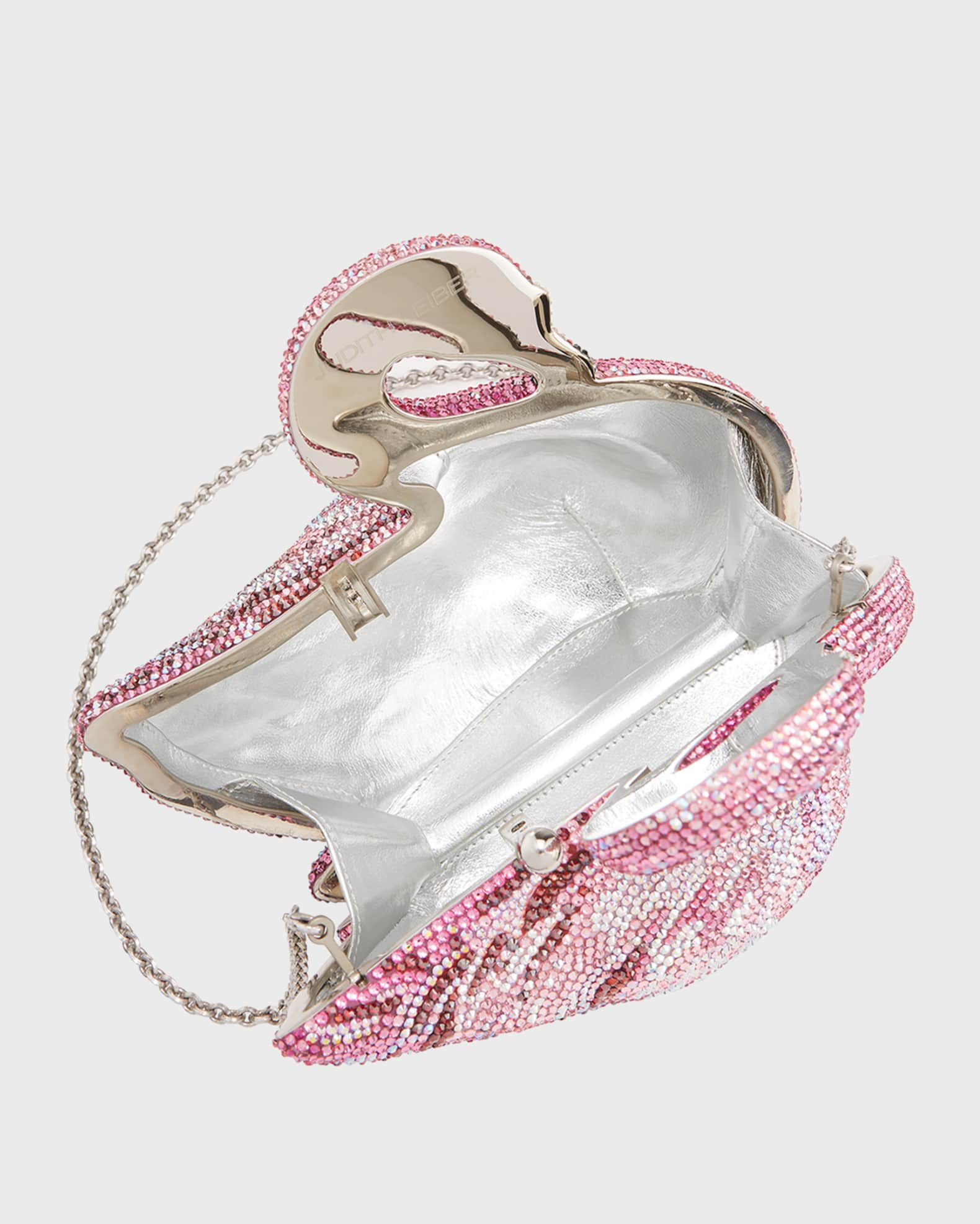 Judith Leiber Avalon Flamingo Crystal Clutch Bag