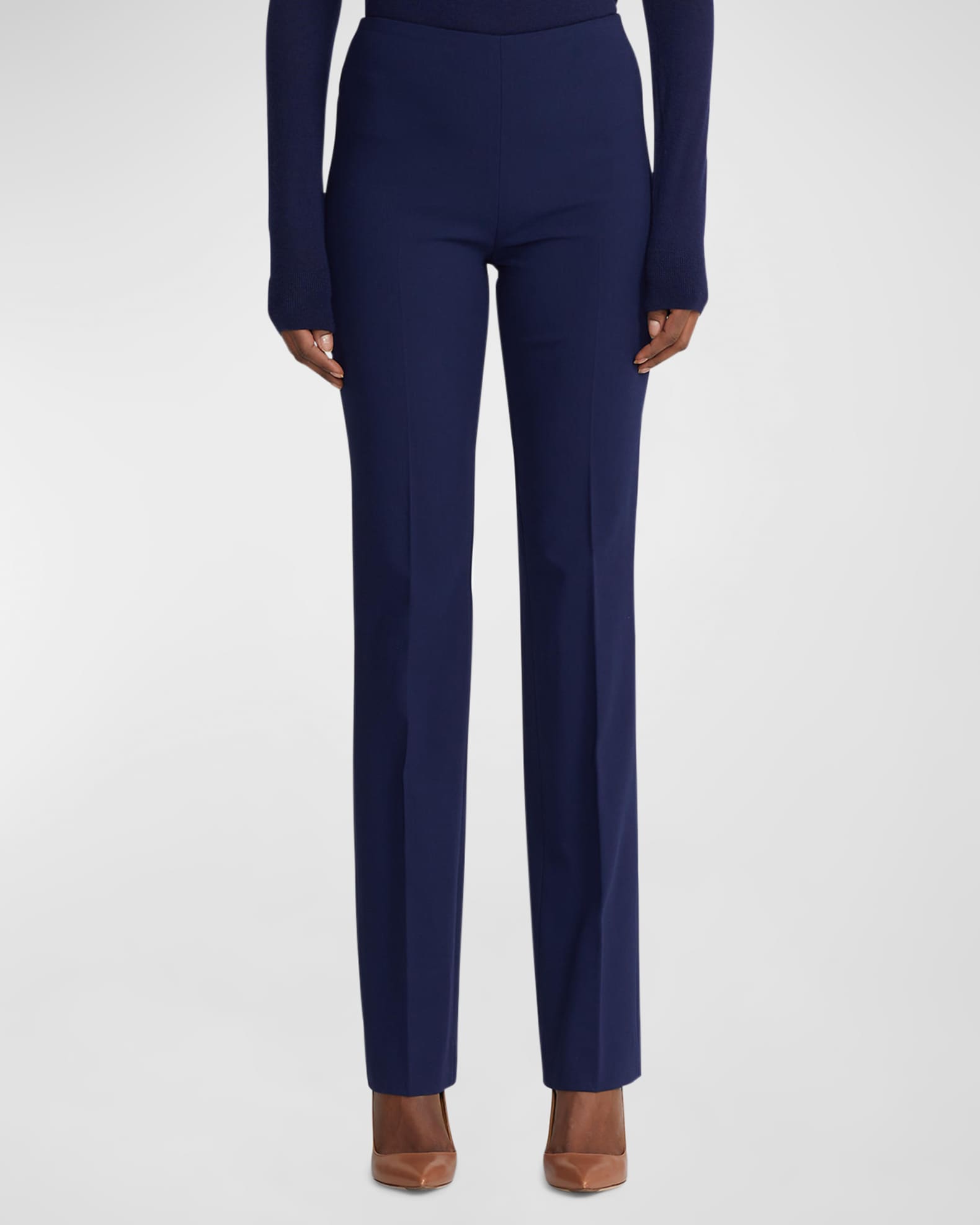 Alandra Straight-Leg Wool Pants 1
