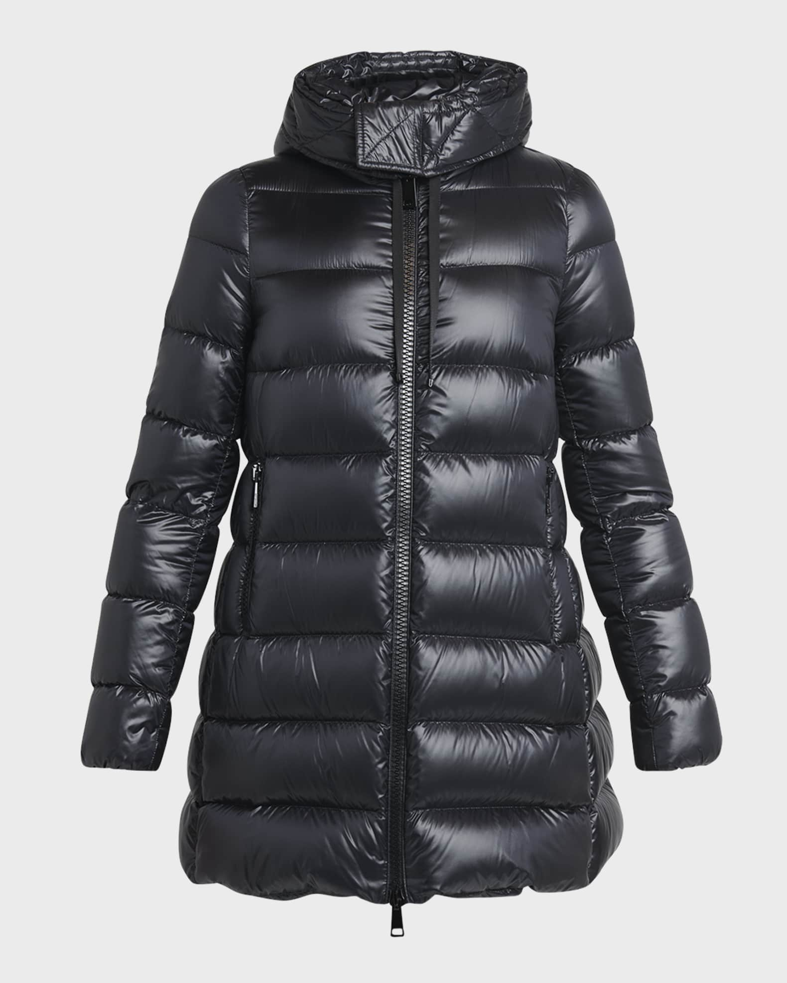 Suyen Down Quilted Nylon Hooded Parka