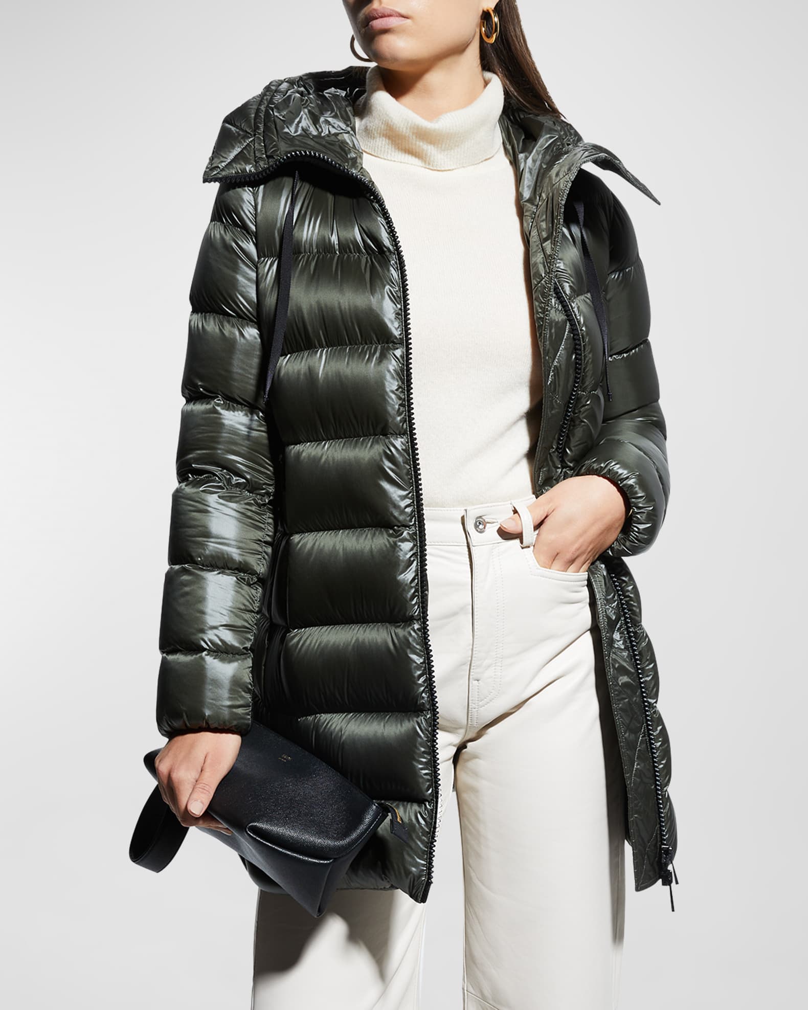 Moncler Suyen Down Quilted Nylon Hooded Parka | Neiman Marcus