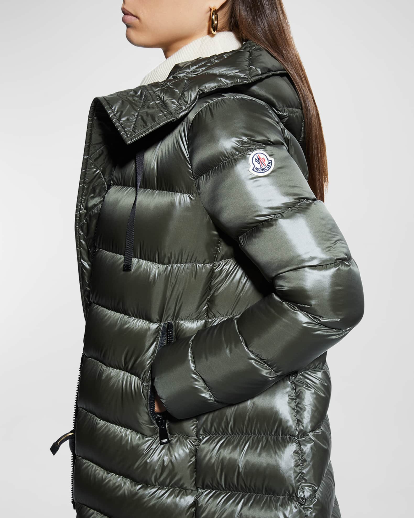 Moncler Suyen Down Quilted Nylon Hooded Parka Neiman Marcus