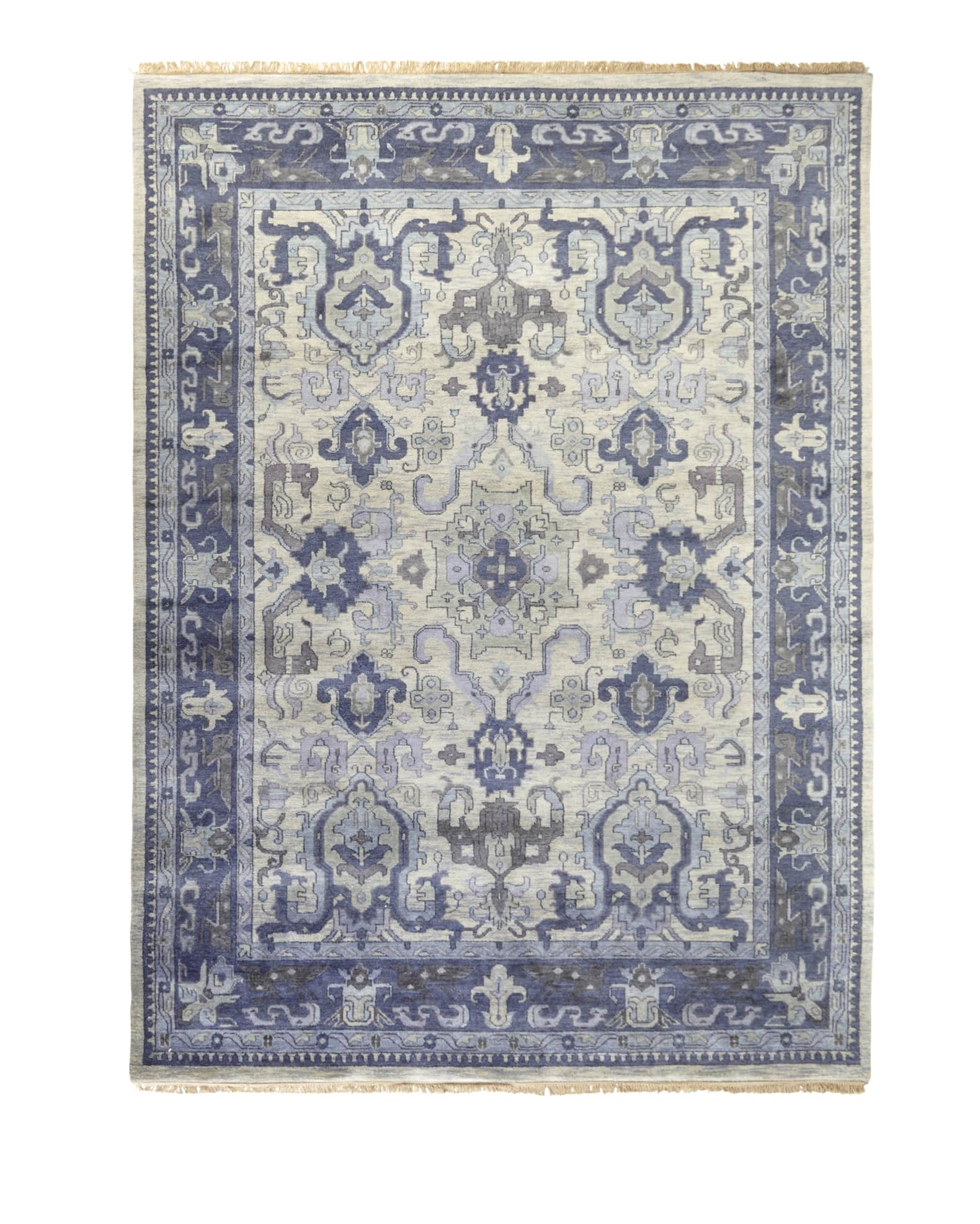 Castle Hand-Knotted Rug, 8' Round 1