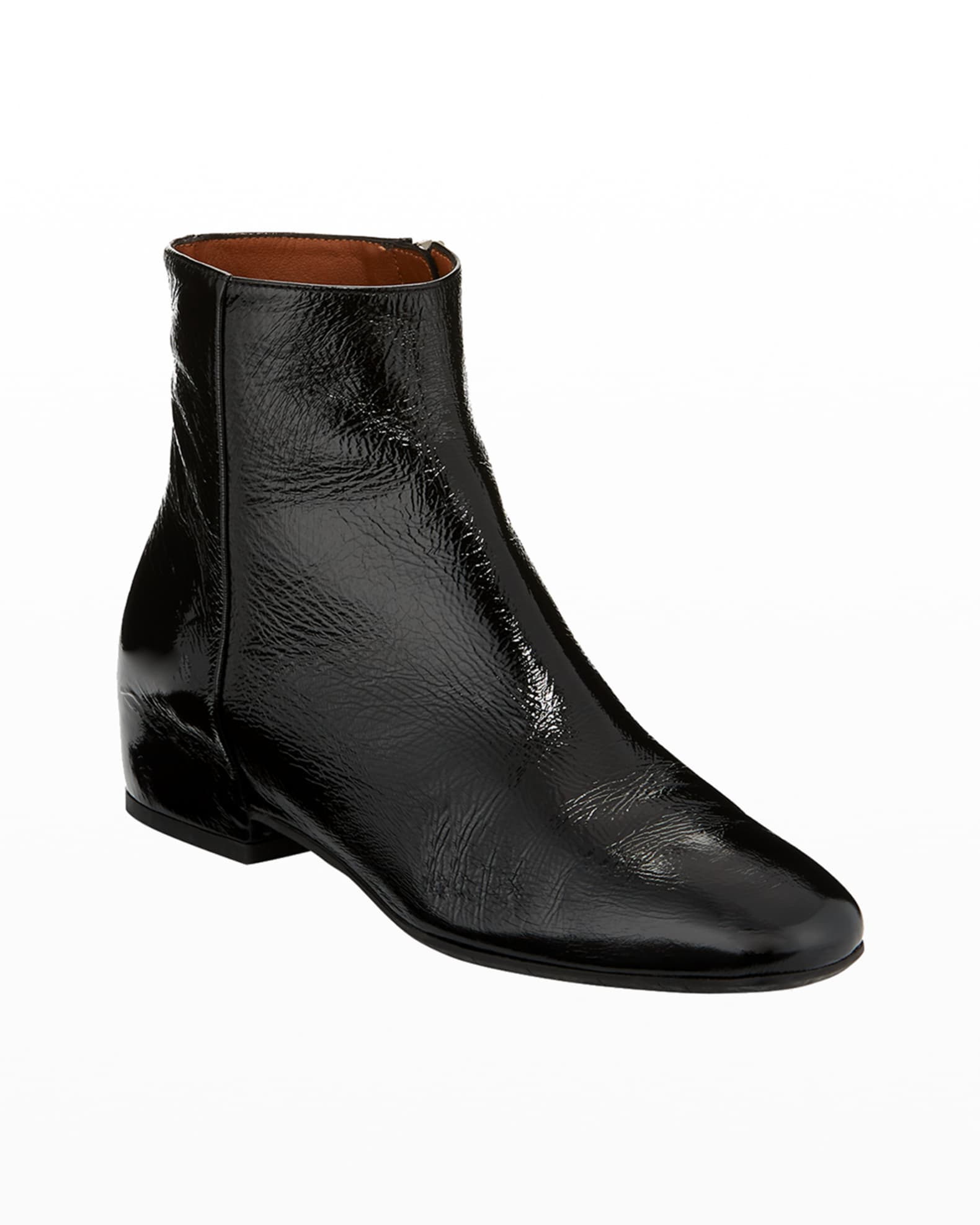 Aquatalia Ulyssa Leather Low-Heel Boot | Neiman Marcus