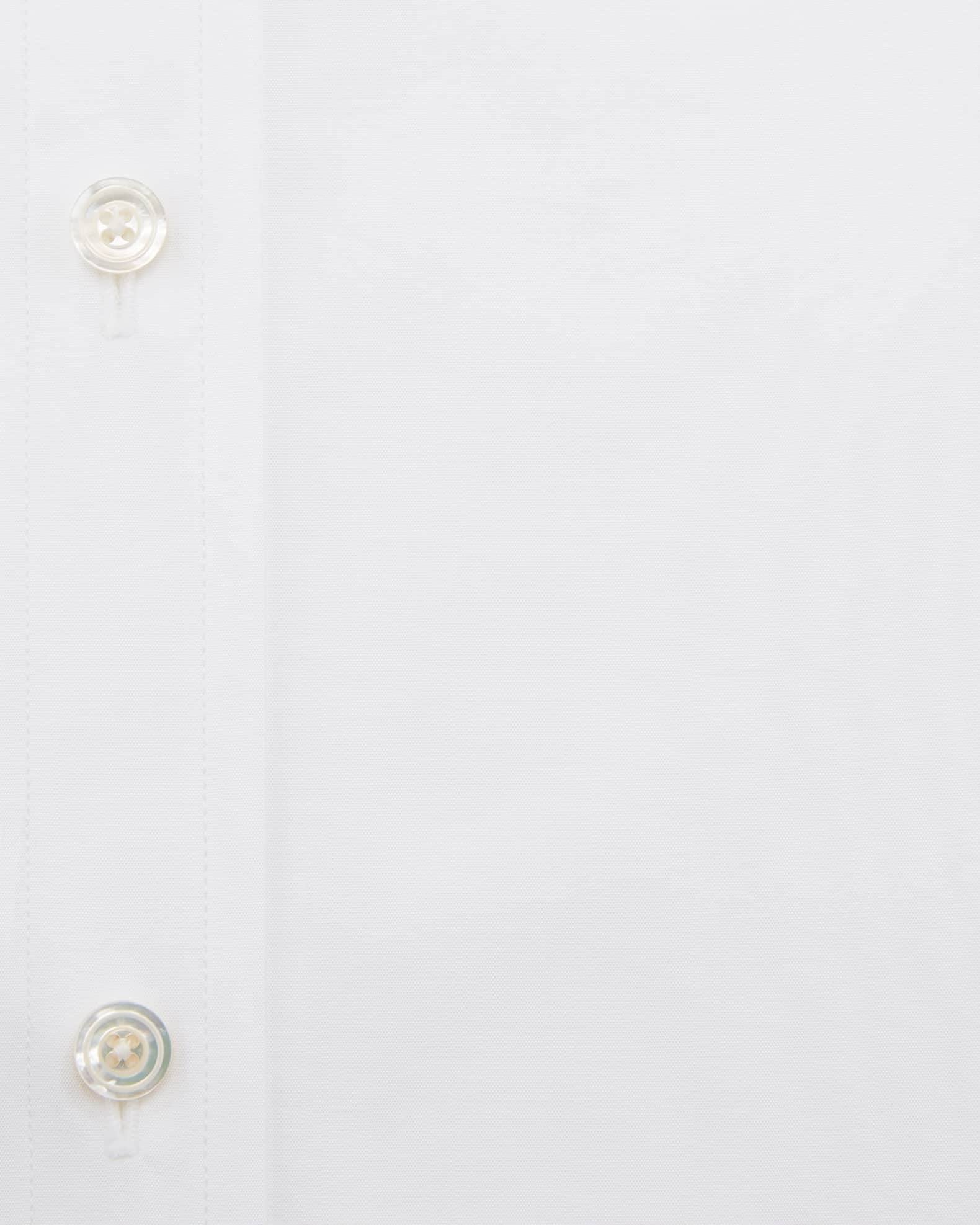 Solid Barrel-Cuff Dress Shirt, White 1