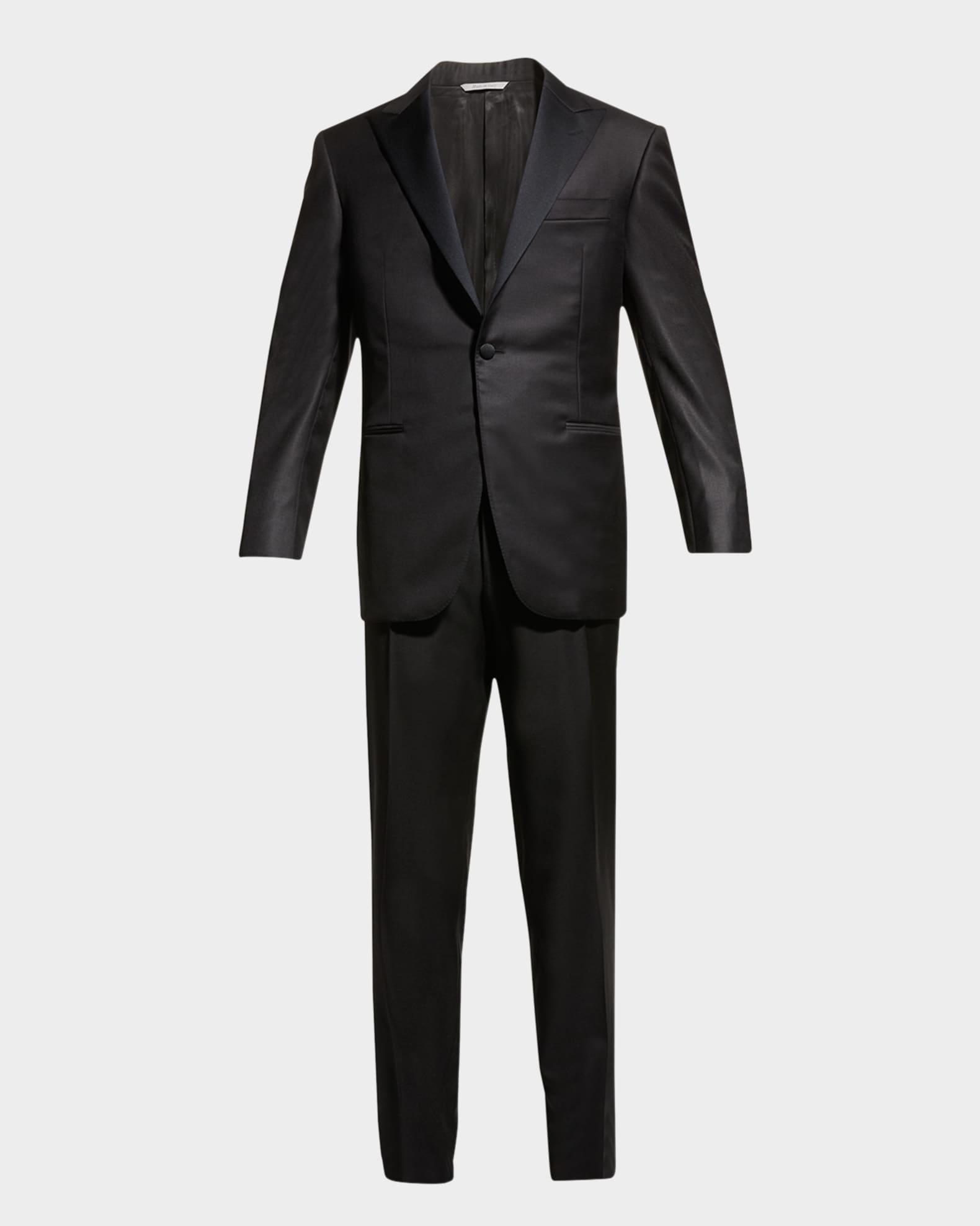 Wool Two-Piece Tuxedo Suit 0