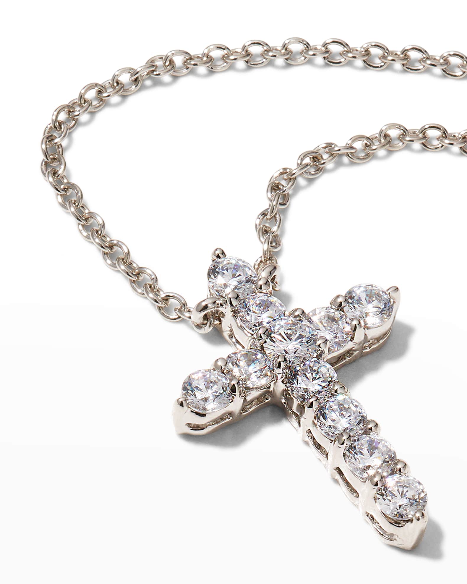 Fantasia by DeSerio CZ Cross Pendant Necklace Neiman Marcus