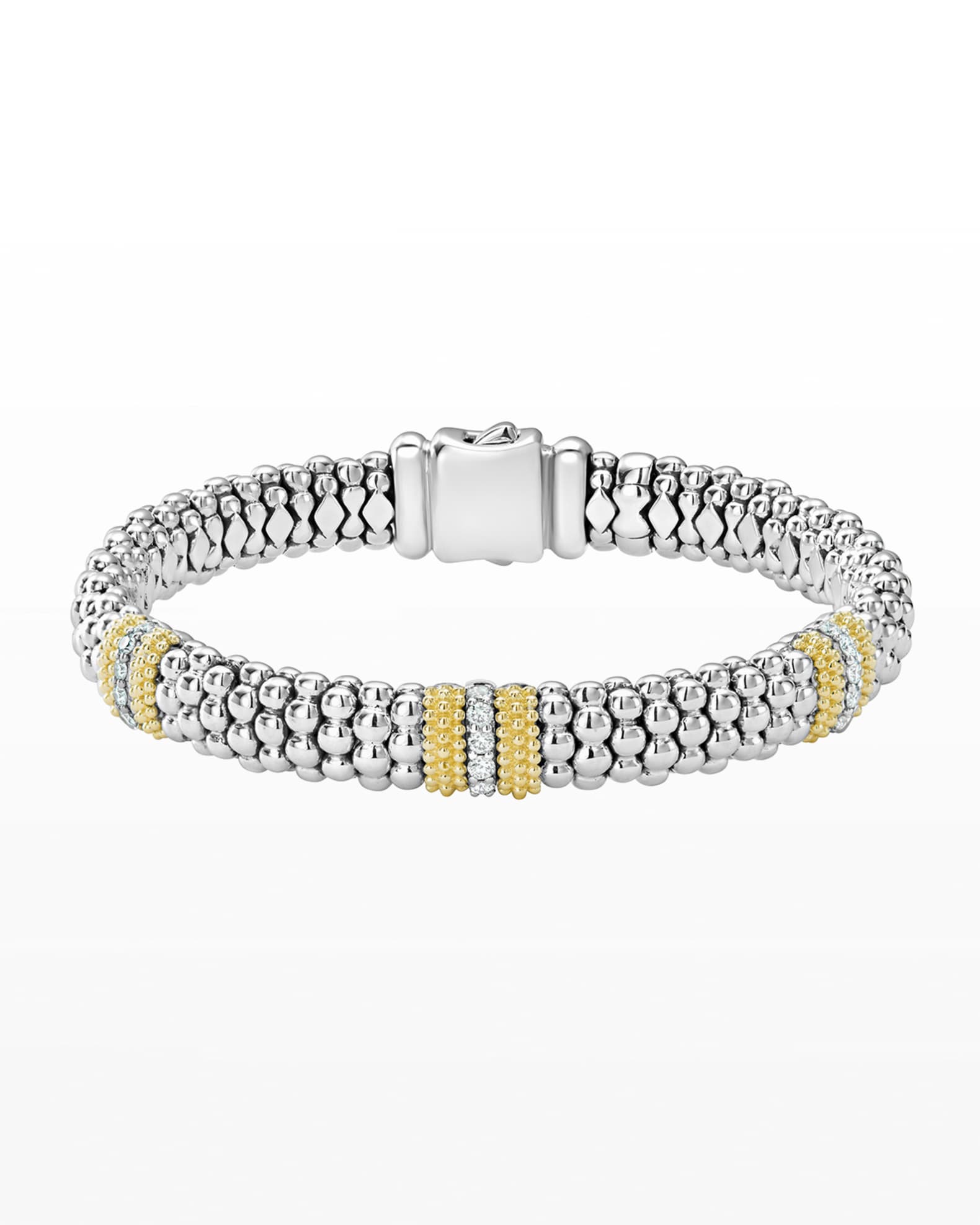 LAGOS Diamond Lux 9mm Three Station Bracelet with Diamonds