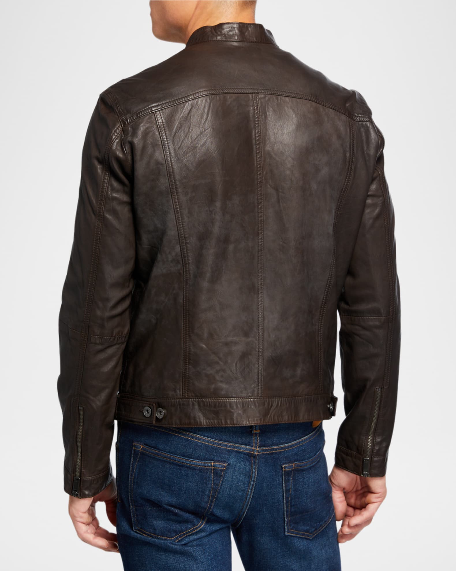 Johnny Jacket Lederjacke Raven John Varvatos Men's Lambskin