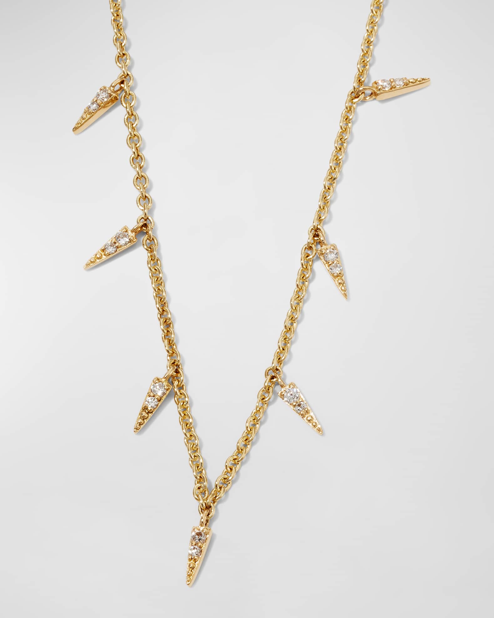 Sydney Evan Pave Diamond Fringe Drop Necklace | Neiman Marcus