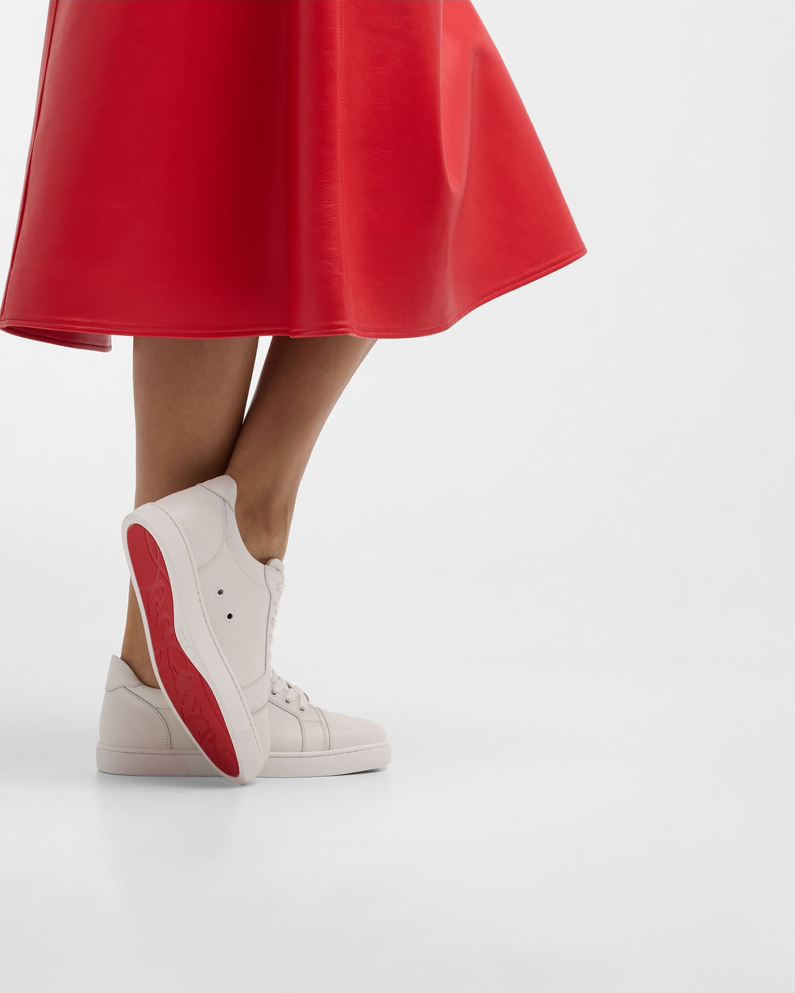 Vieira platform red sole sneakers