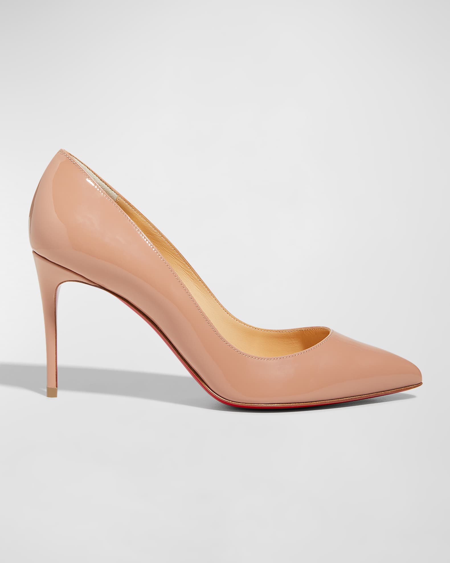 Christian Louboutin Pigalle Follies Pointed Toe Pump in Nude