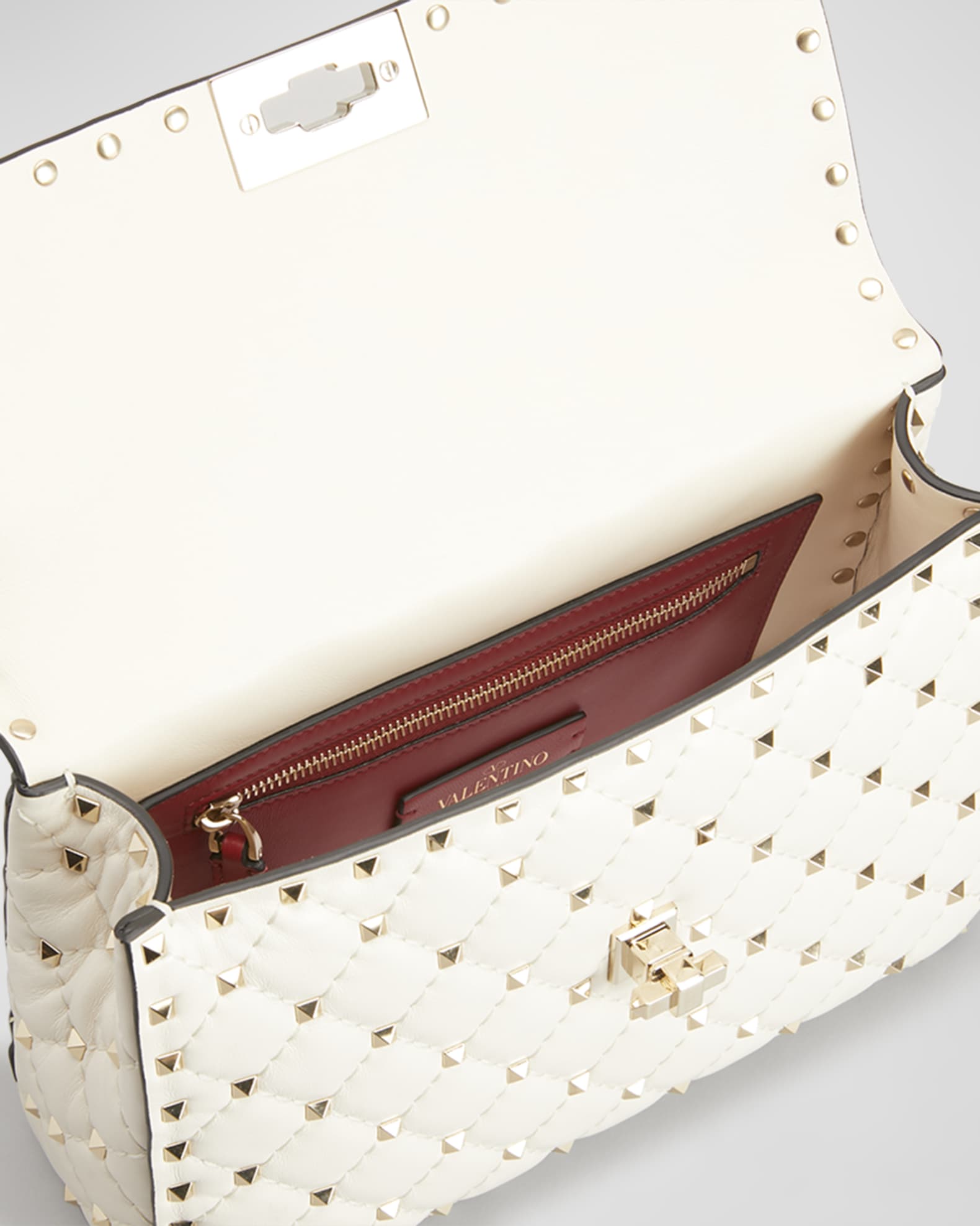 Valentino Garavani Rockstud Spike Medium Quilted TopHandle Bag