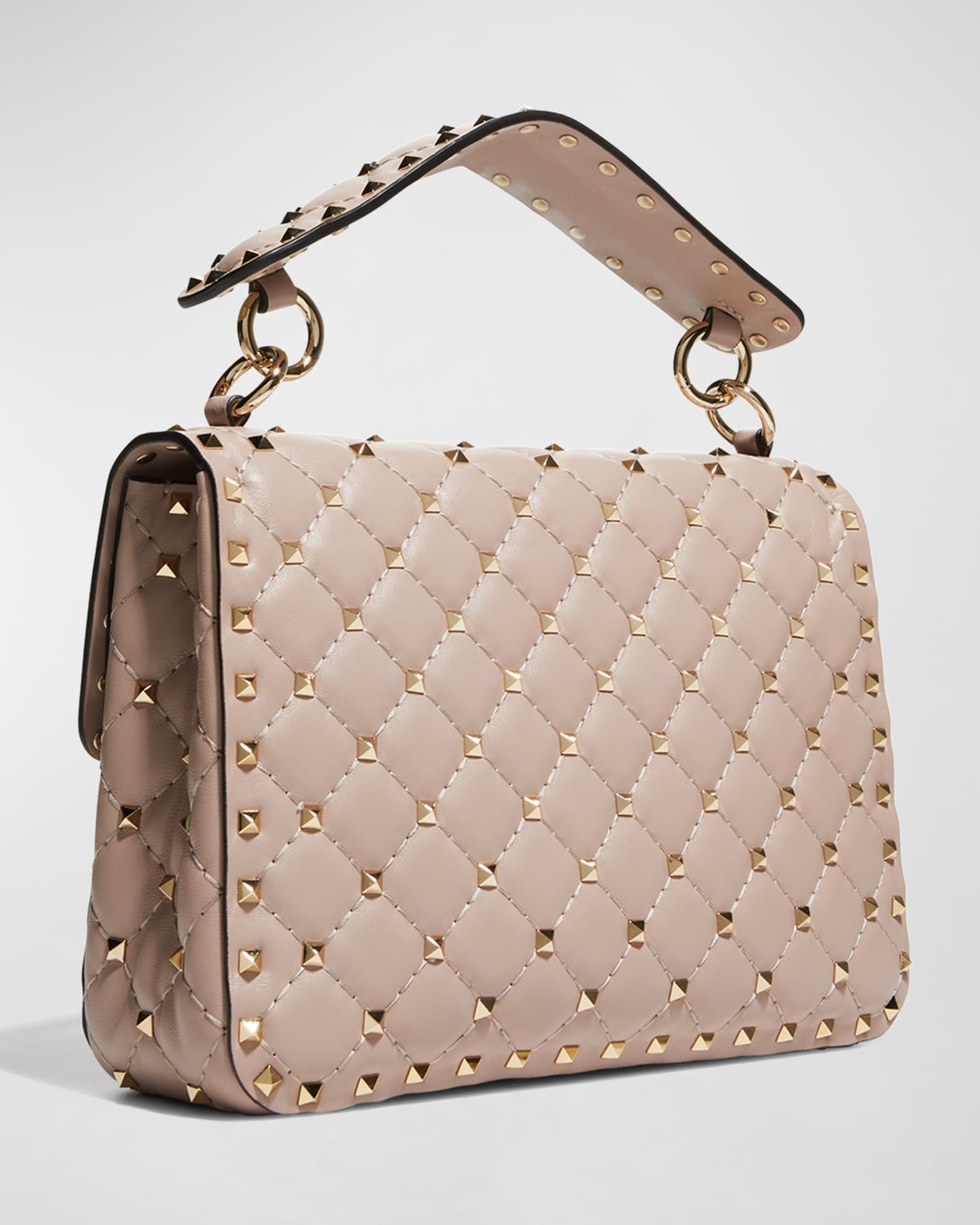 Valentino Garavani Rockstud Spike Medium Quilted TopHandle Bag