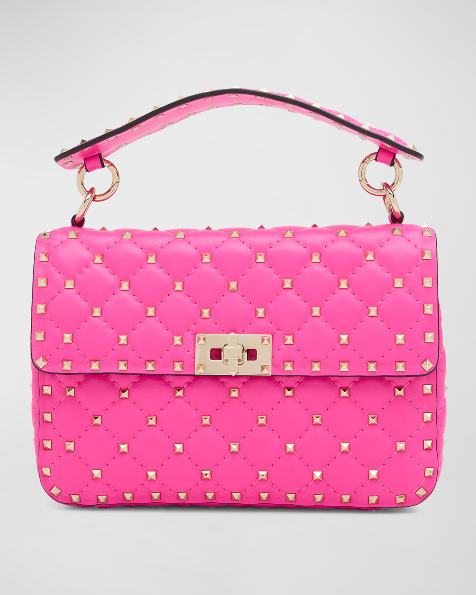 Valentino Garavani Rockstud Spike Medium Quilted TopHandle Bag