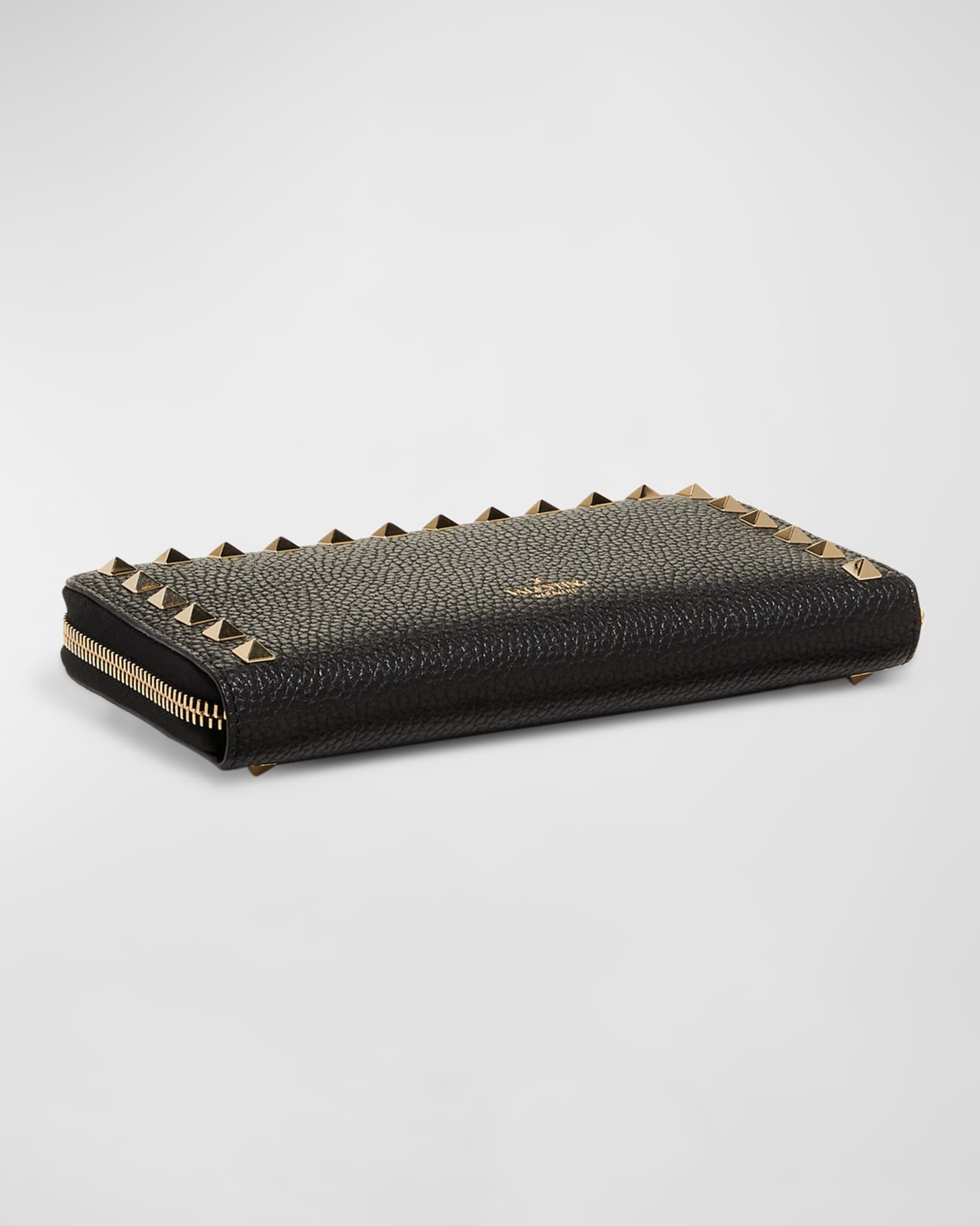Rockstud Leather Continental Wallet